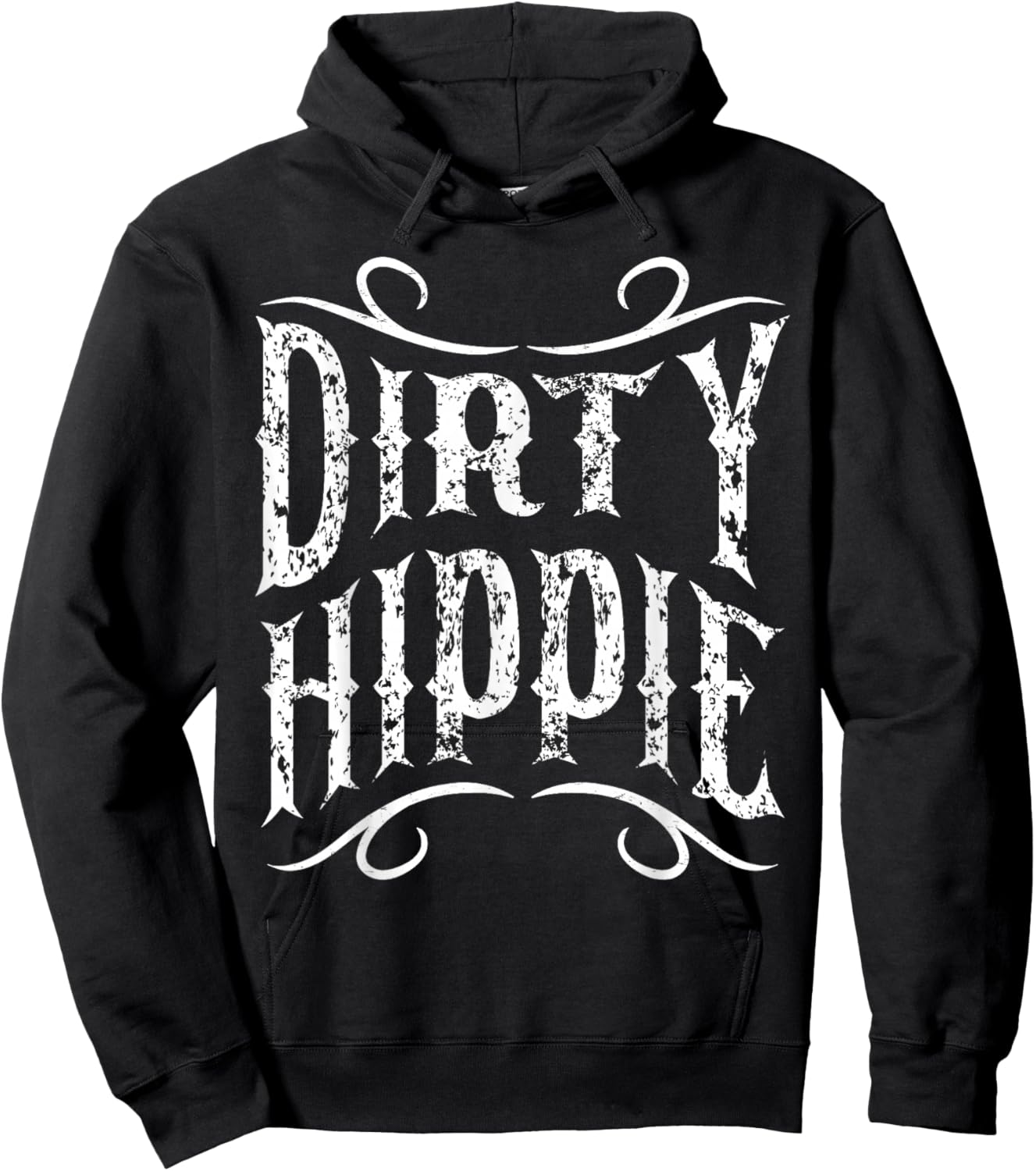 Vintage Dirty Hippie Peace Lover Gift Retro 60s 70s Costume Hoodie - Hoodie | Black