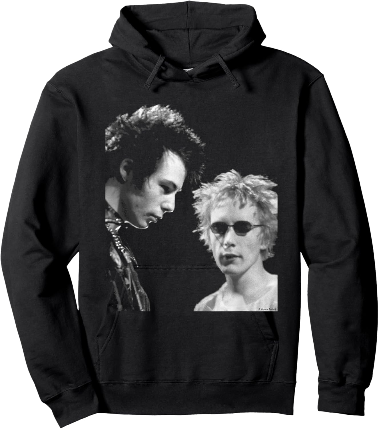 Sid Vicious & Johnny Rotten Sex Pistols by Virginia Turbett Hoodie - Hoodie | Black