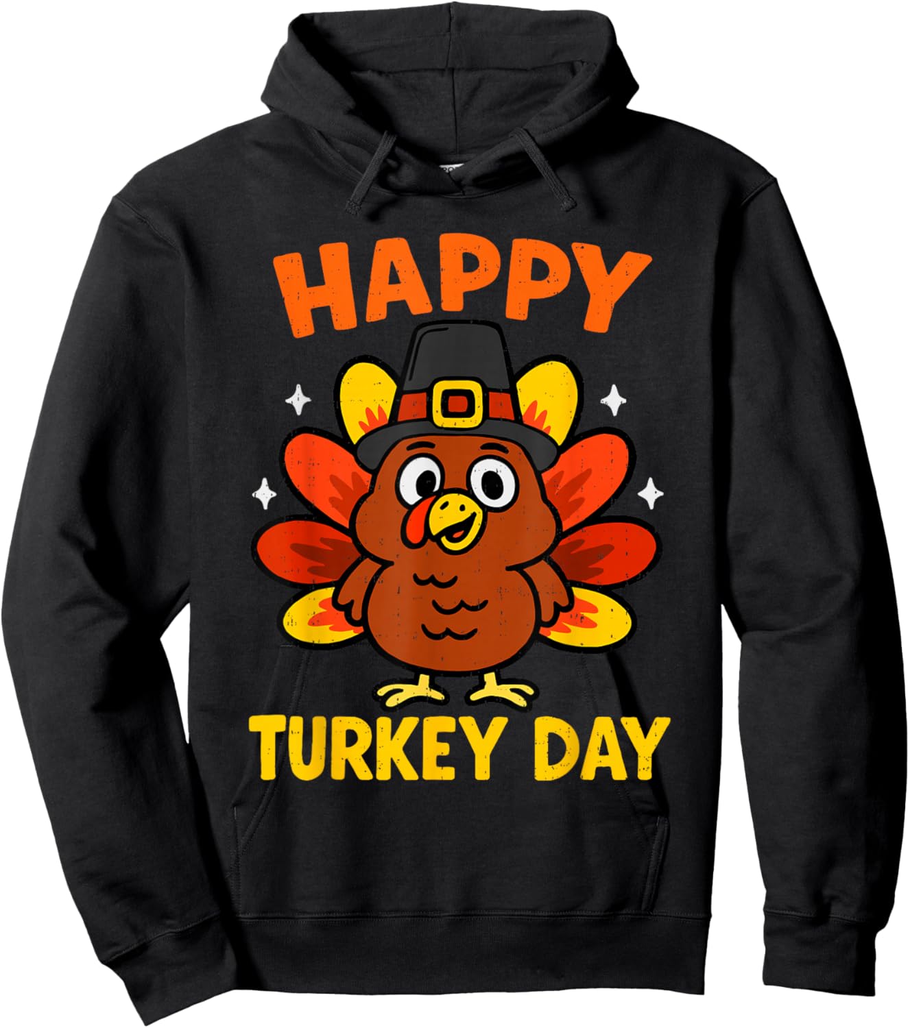 Happy Turkey Day Thanksgiving Party Costume Family Matching Hoodie - Hoodie | Black
