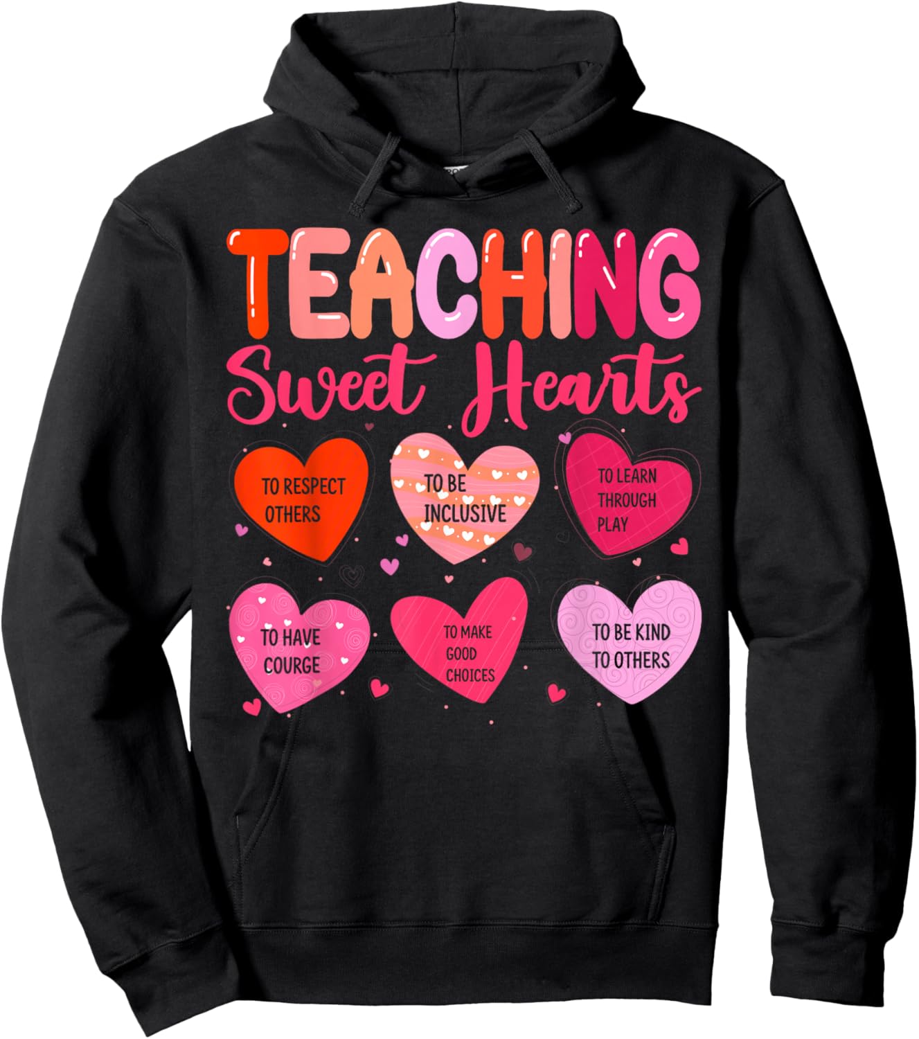 Teaching Sweethearts Valentine's Day Hoodie - Hoodie | Black