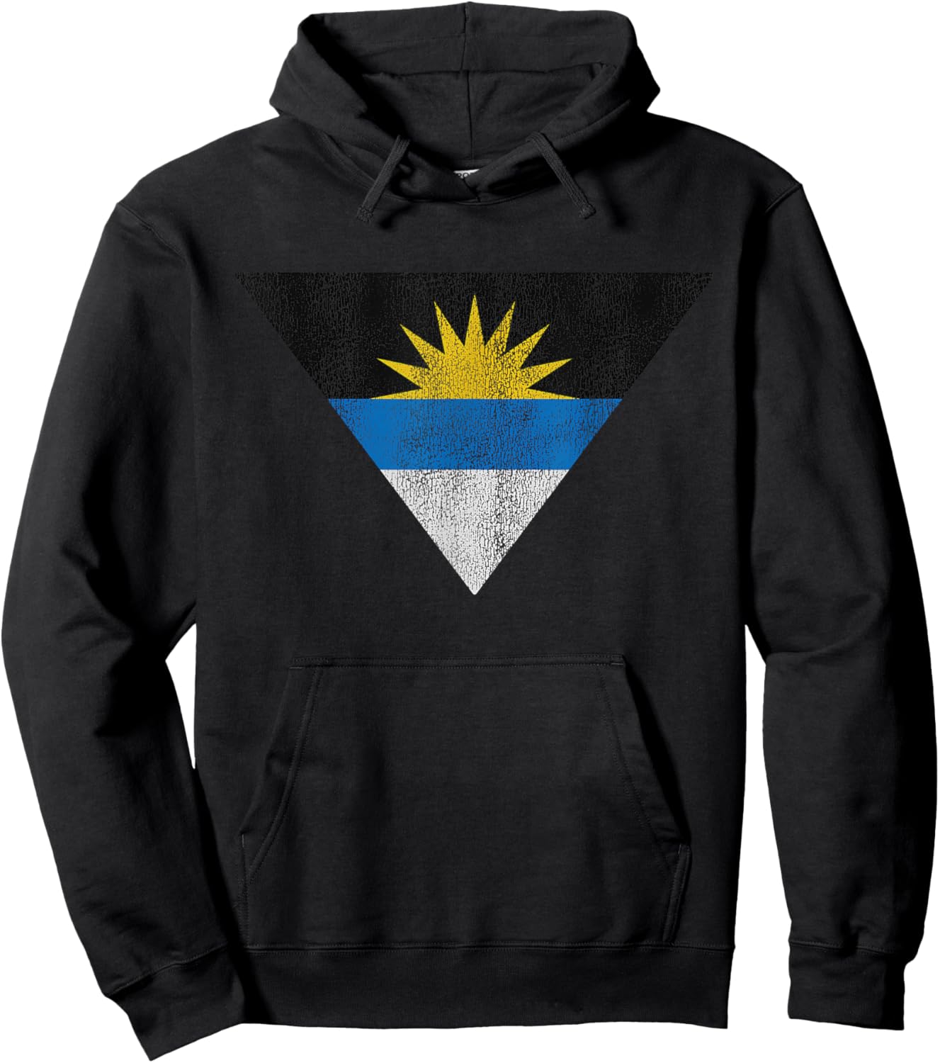 Retro Antigua and Barbuda Flag Souvenir Hoodie - Hoodie | Black