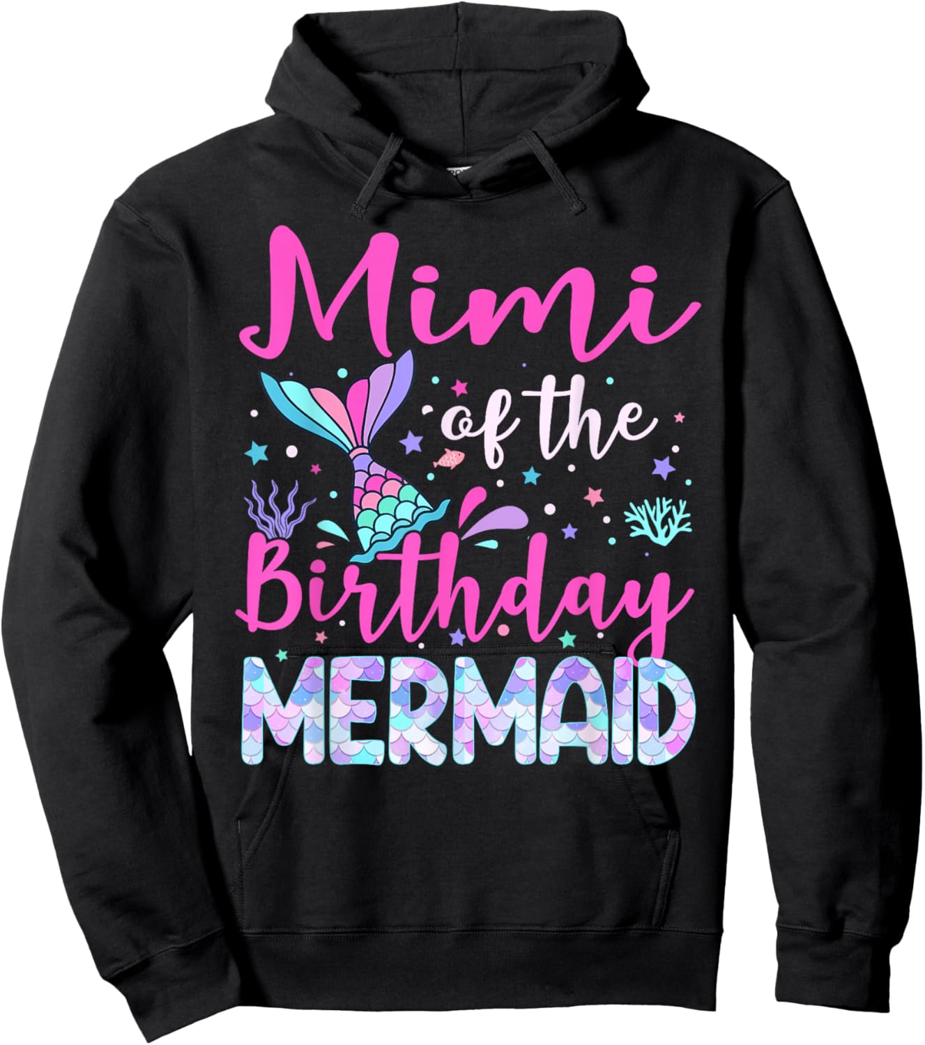 Mimi of The Birthday Mermaid Family Mimi Hoodie - Hoodie | Black