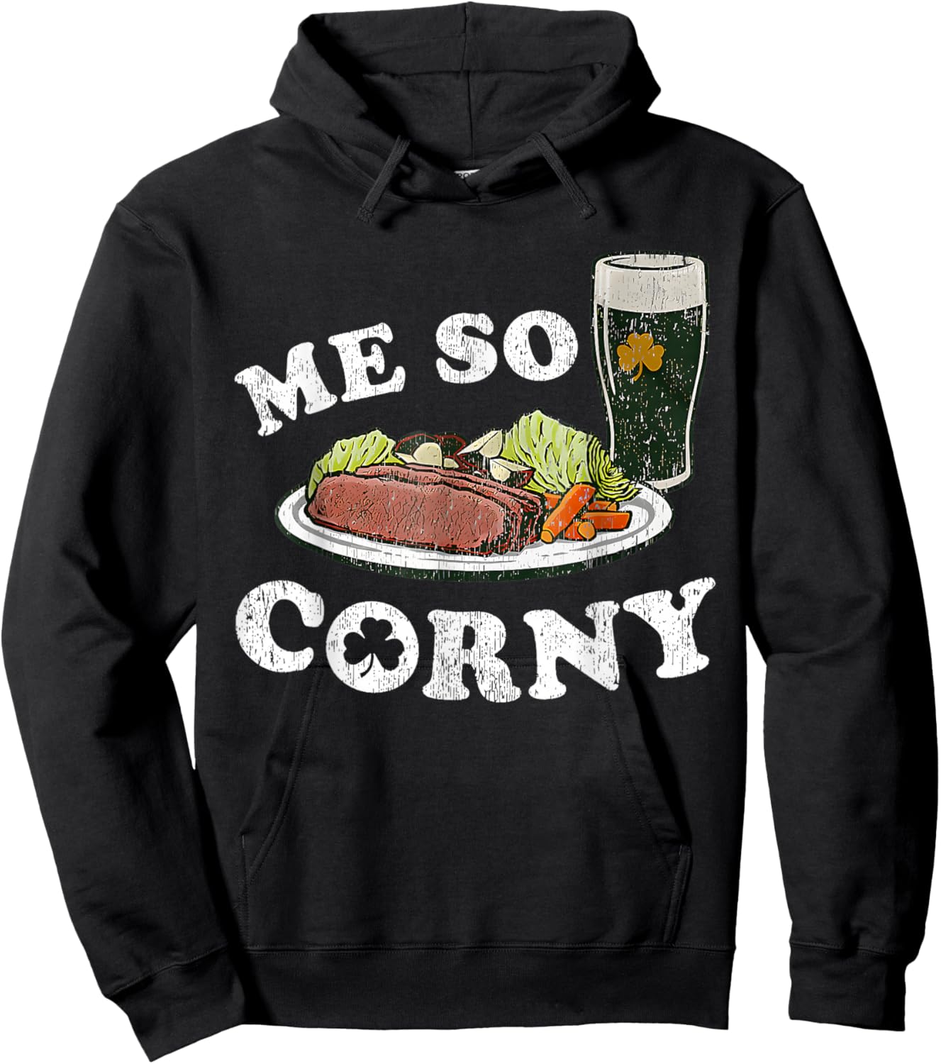 St Patrick's Day Me So Corny Hoodie - Hoodie | Black