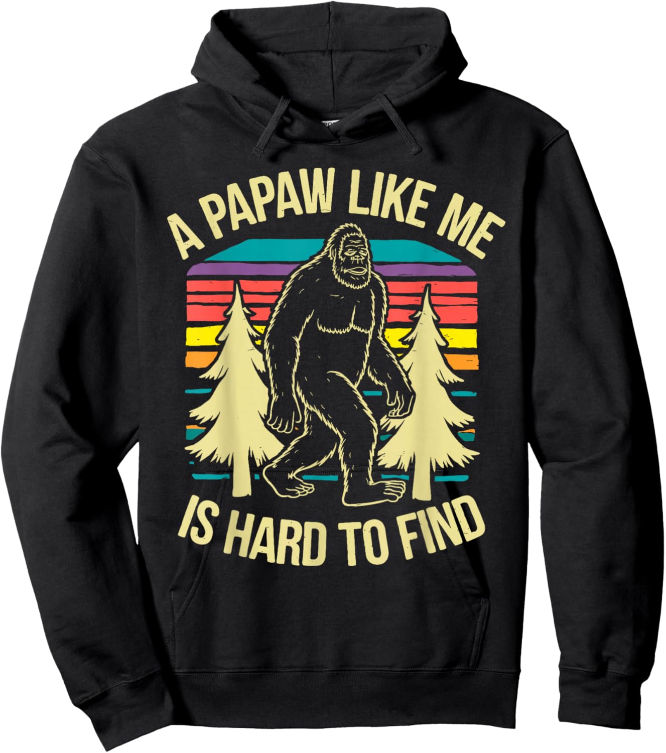Cool Papaw Art for Grandpa Grandfather from Grandkids Papaw Hoodie - Hoodie | Black