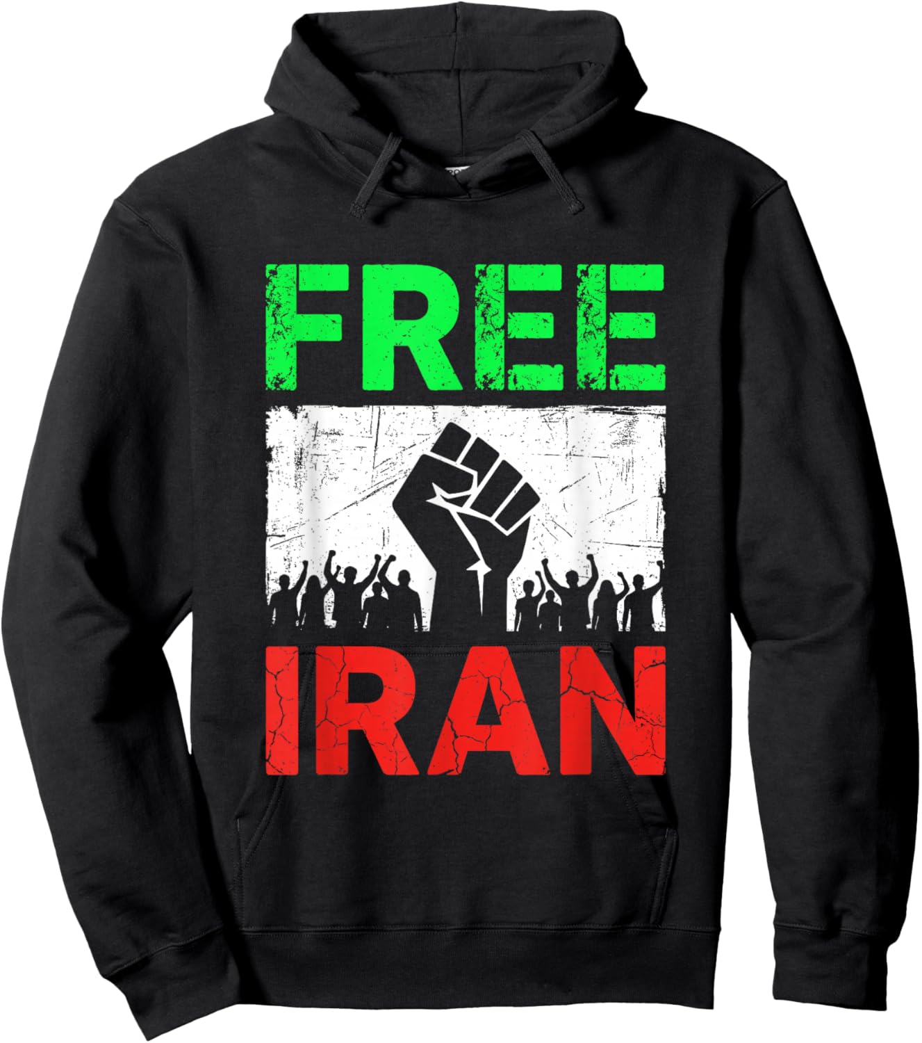 Free Iran T Iranian Flag Lion Hoodie - Hoodie | Black