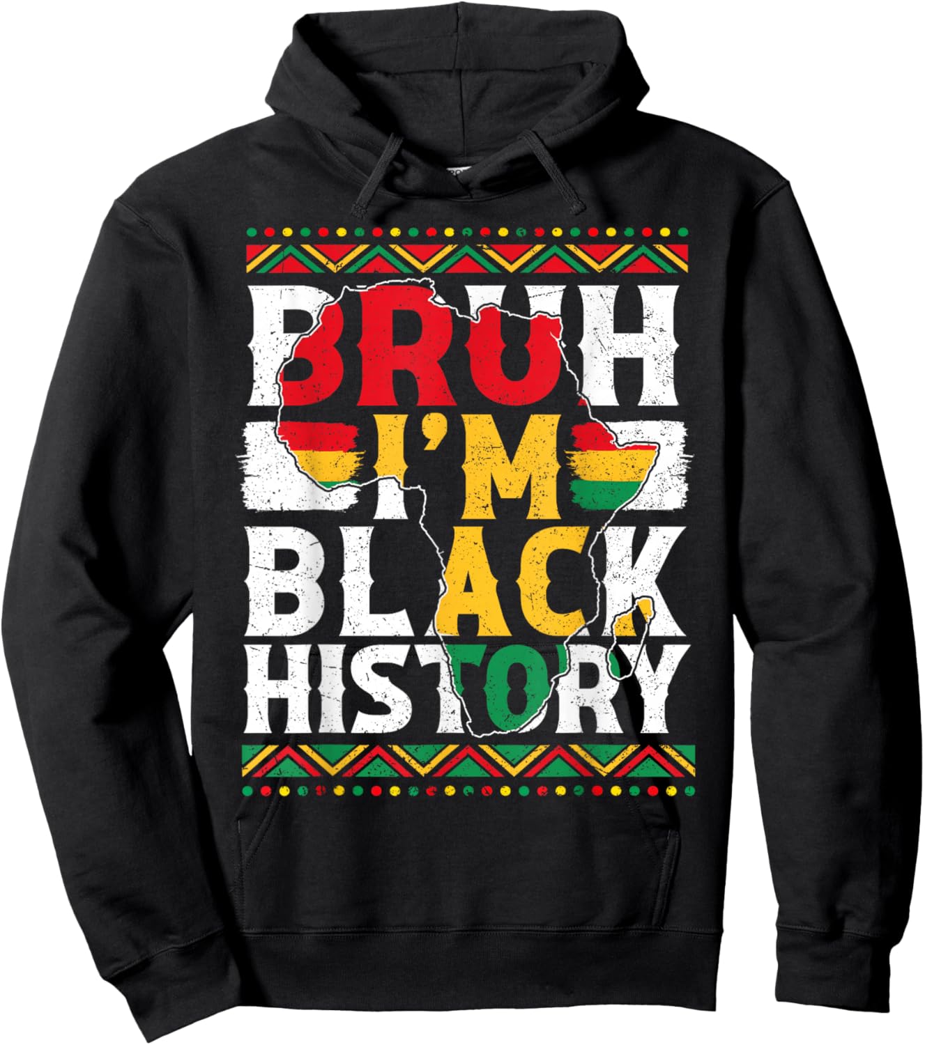 Bruh I Am Black History Men Boy Kid African American Pride Hoodie - Hoodie | Black