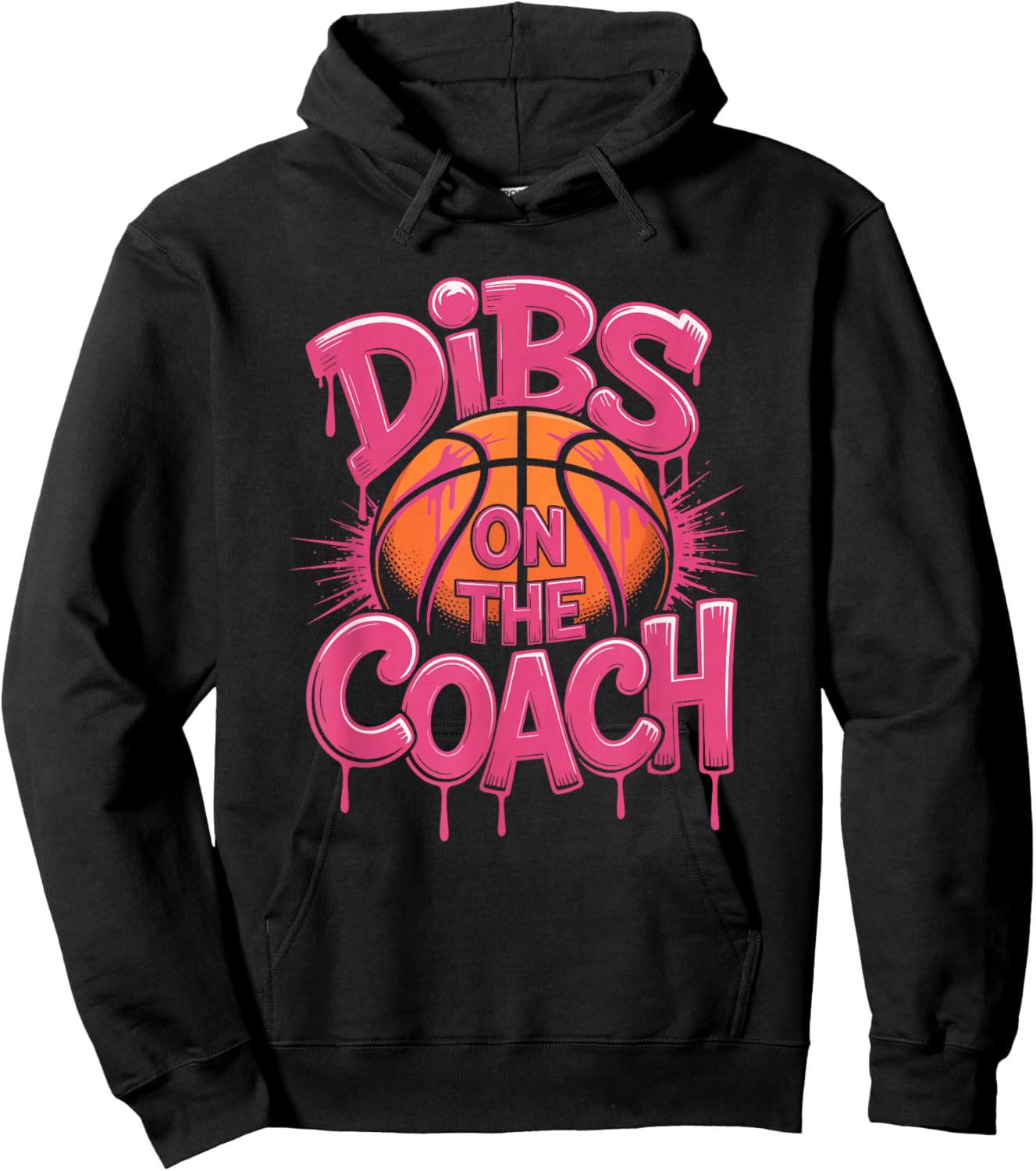 Dibs On The Coach, Coach and Basketball Player Hoodie - Hoodie | Black