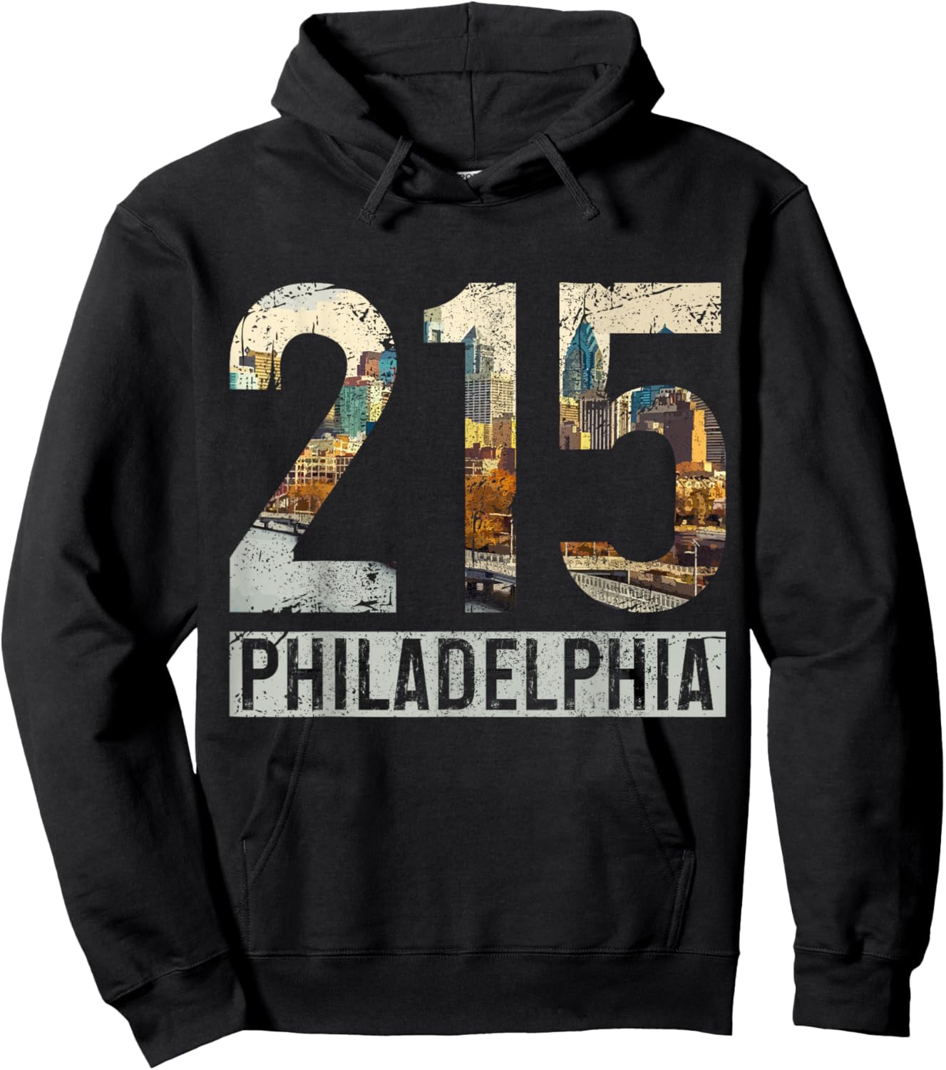 Philadelphia Pennsylvania 215 Area Code Pride Souvenirs Hoodie - Hoodie | Black