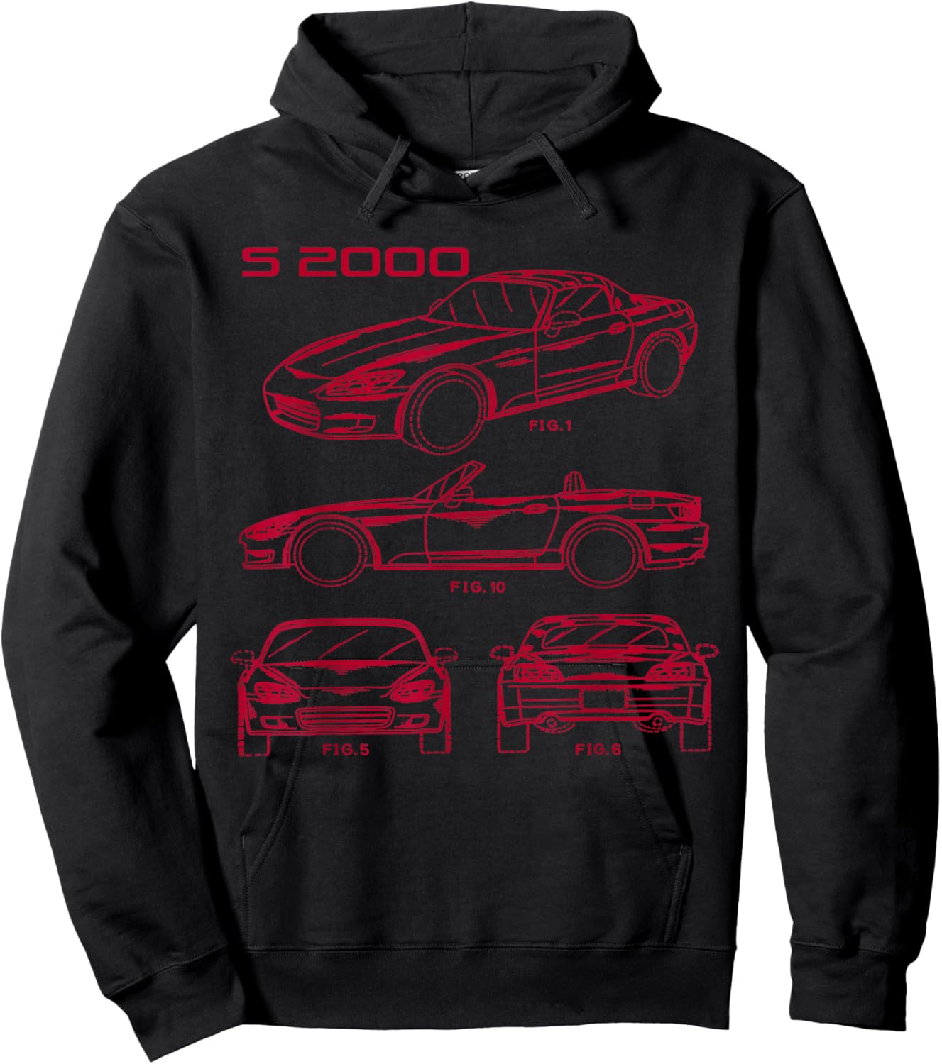 S2000 JDM Graphic Retro Tuner Car Drift Racing Hoodie - Hoodie | Black