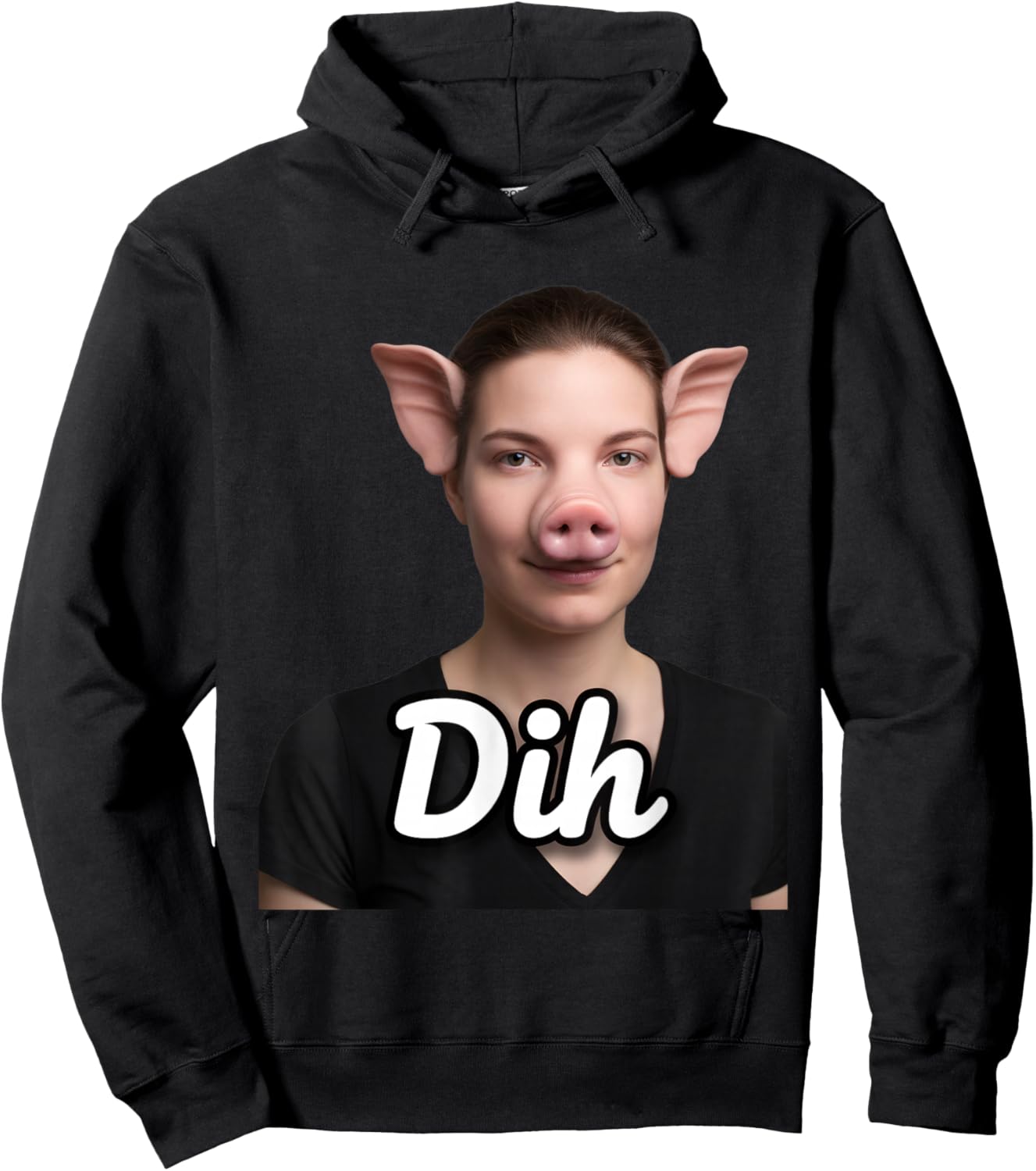 Cat Meme Dih, Funny Gen Z Brainrot Cat Humor Hoodie - Hoodie | Black