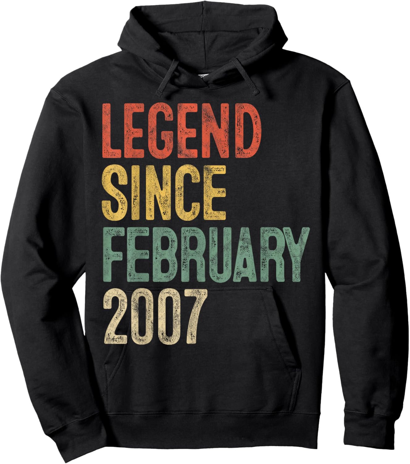 Legend February 2007 19th Birthday Boy Girl 19 Year Old Hoodie - Hoodie | Black