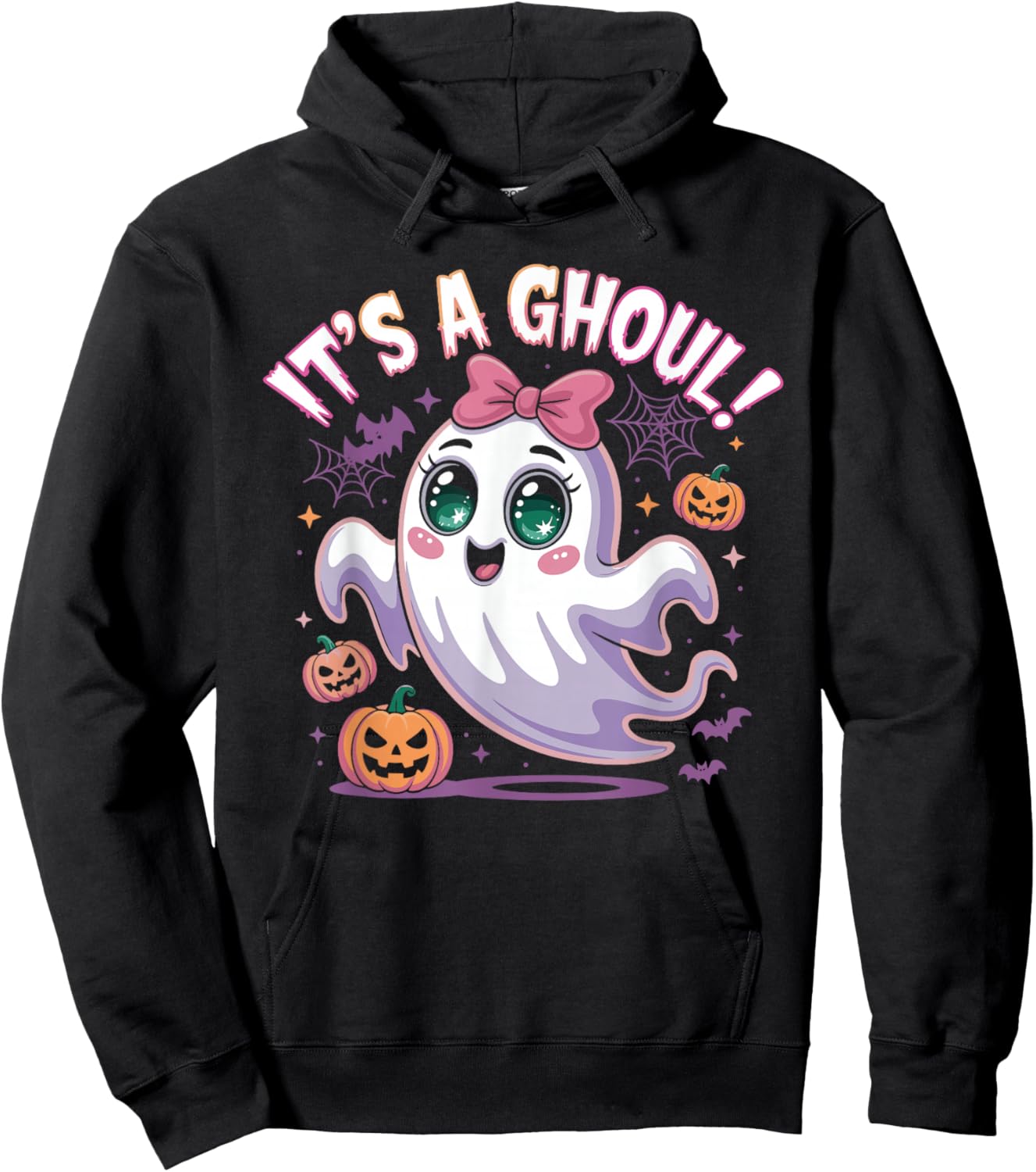 It's A Ghoul! Halloween Gender Reveal Shirt Spooky Halloween Hoodie - Hoodie | Black