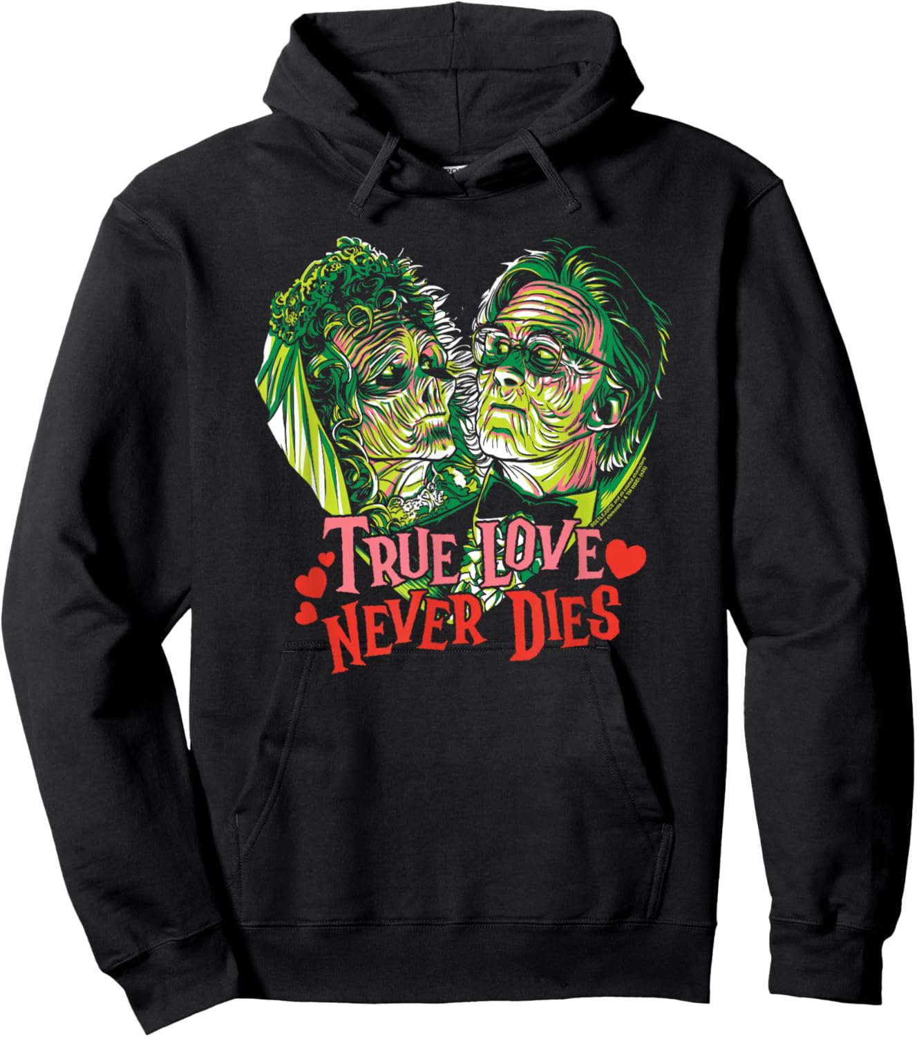 Beetlejuice True Love Never Dies Heart Movie Valentine's Day Hoodie - Hoodie | Black
