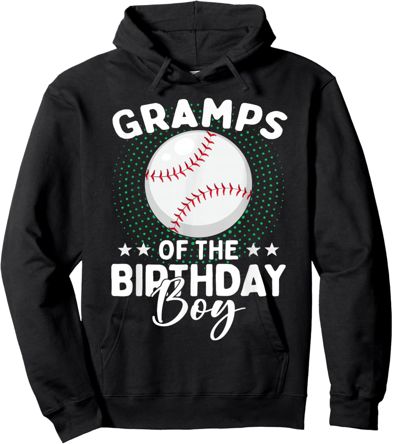 Gramps of The Birthday Boy Baseball Player Birthday Hoodie - Hoodie | Black