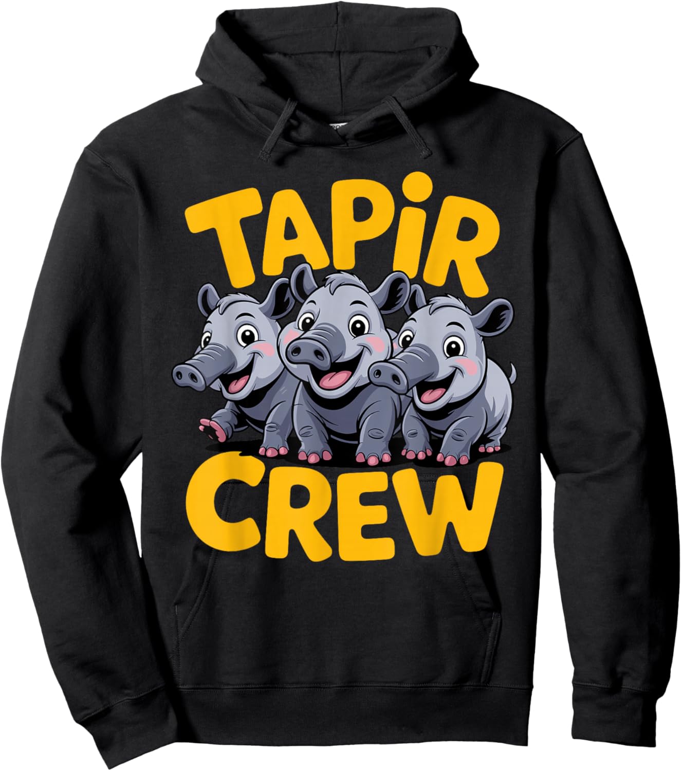 Nature Vivid Bold Exotic Awesome Unique Forest Vibrant Tapir Hoodie - Hoodie | Black