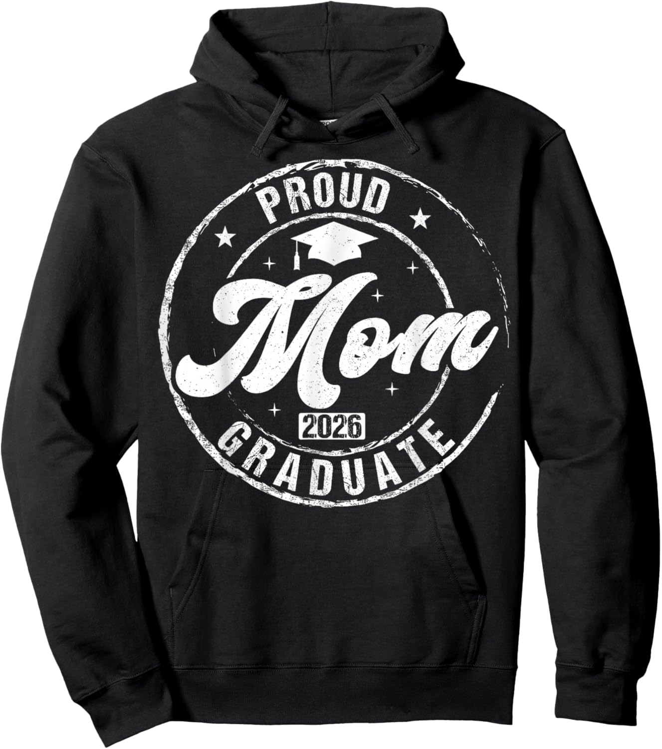 Proud Mom of Graduate Class of 2026 Graduation Senior 2026 Hoodie - Hoodie | Black