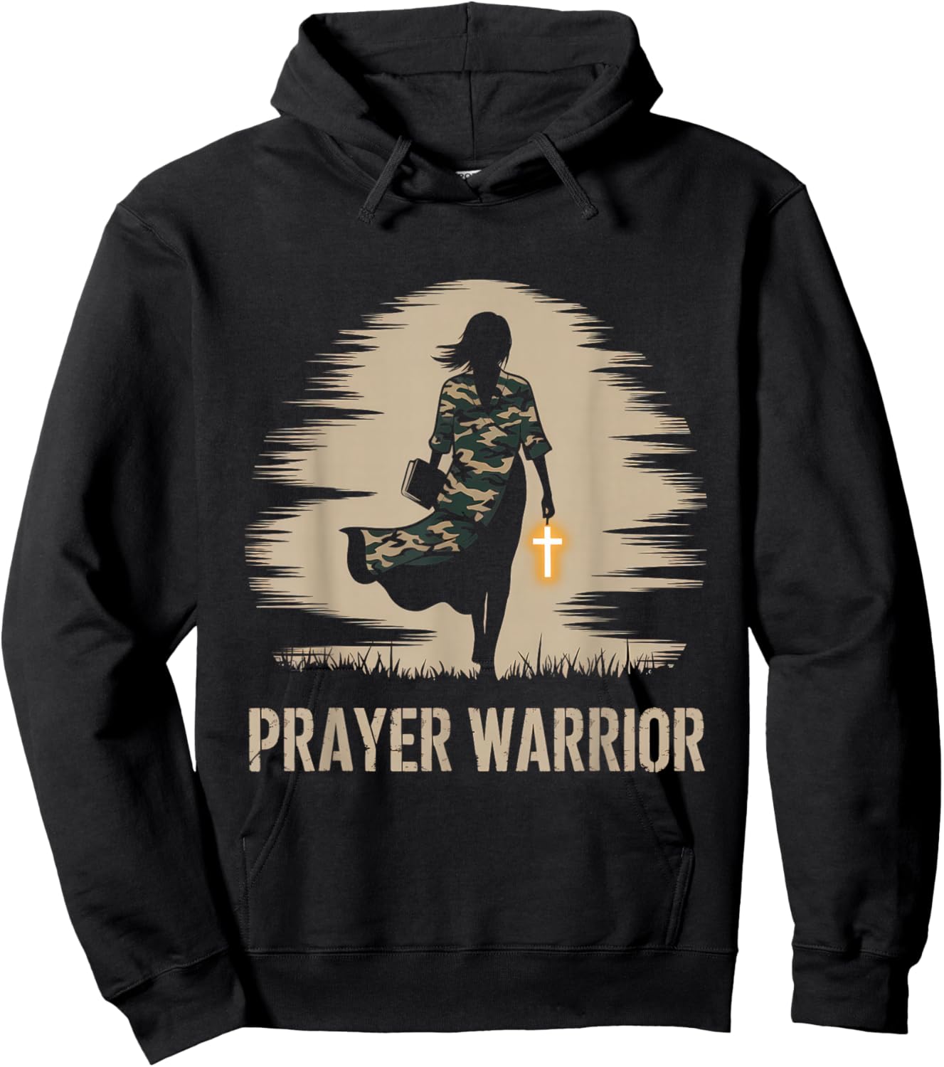 Prayer Warrior God Jesus Christian Black Girl Women Hoodie - Hoodie | Black