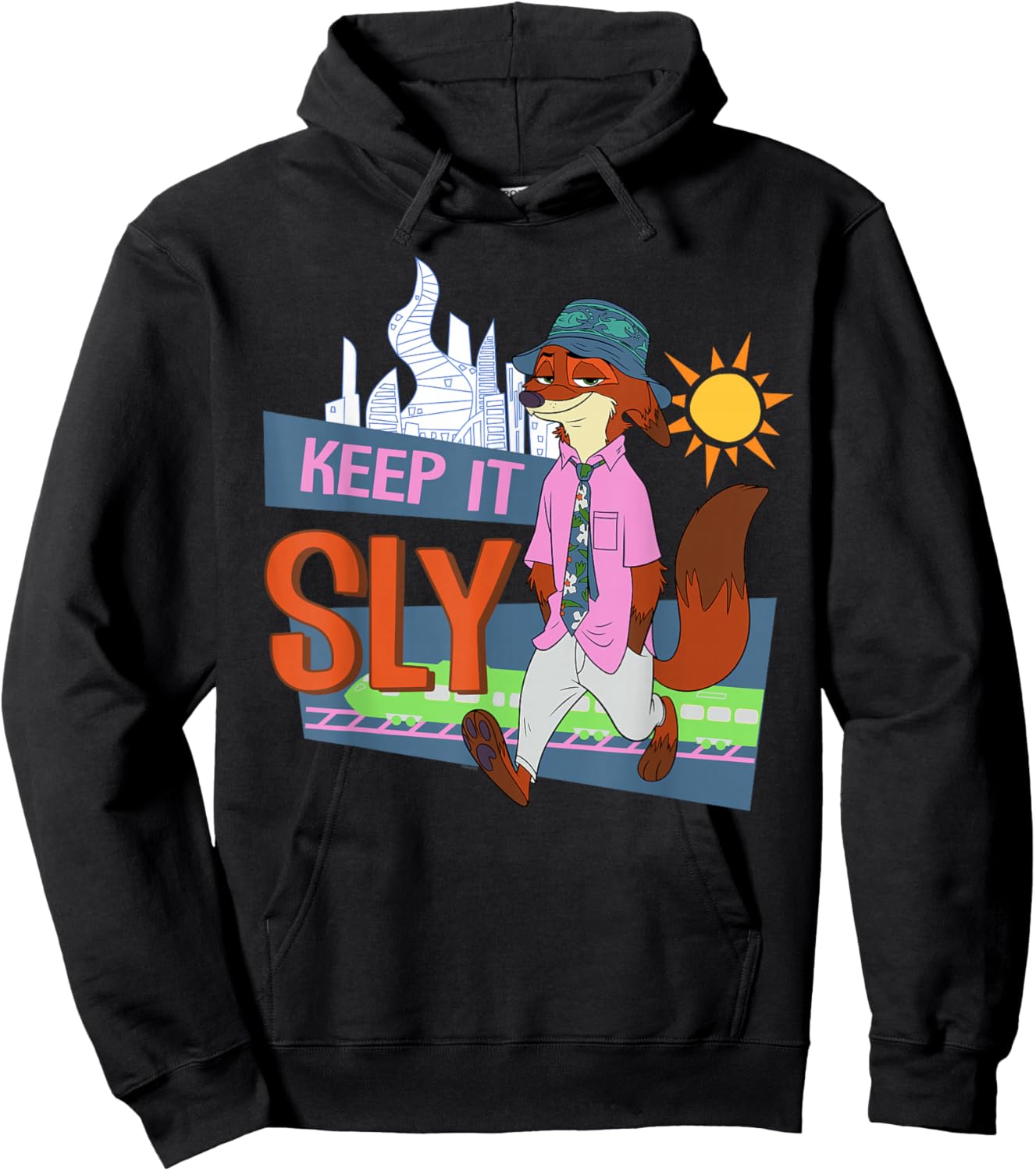 Disney Zootopia 2 Nick Wilde Keep it Sly Funny Quote Hoodie - Hoodie | Black