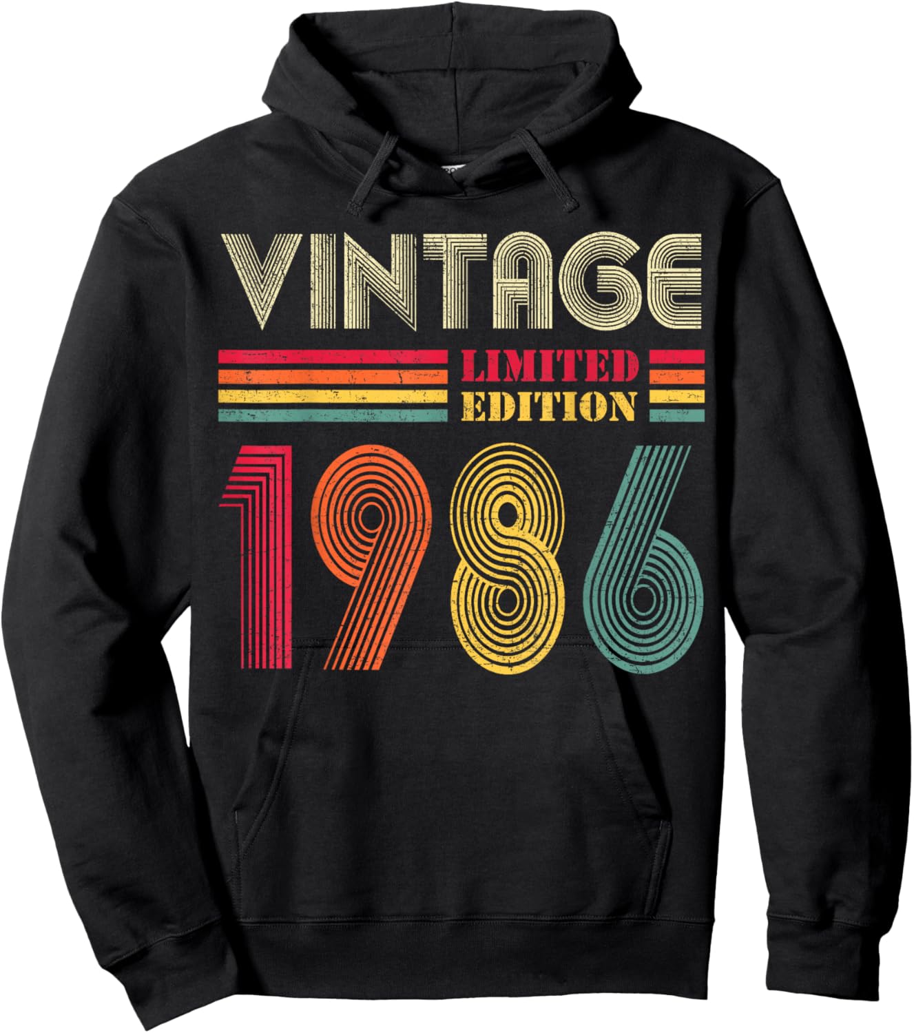 Vintage 1986 40th Birthday Gift Men Women 40 Years Old Hoodie - Hoodie | Black