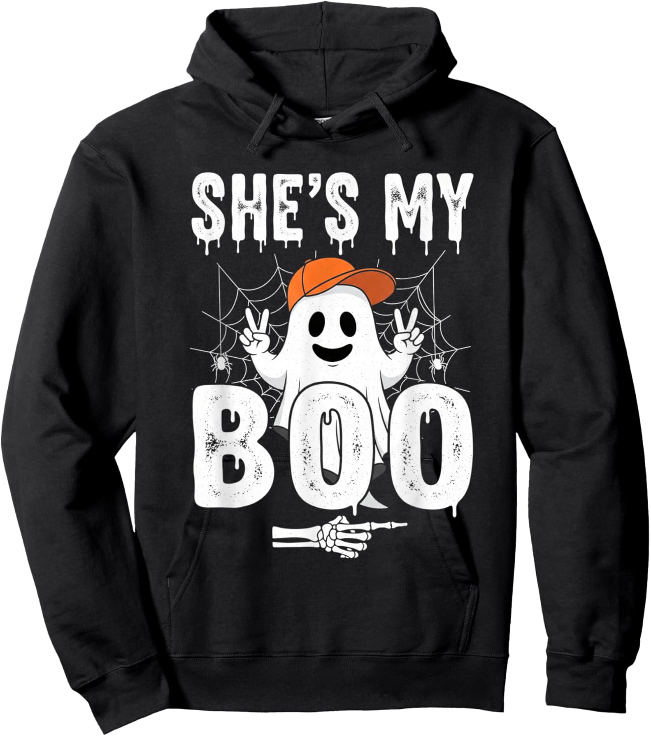 Shes My Boo Couple Matching Halloween Costumes Hoodie - Hoodie | Black