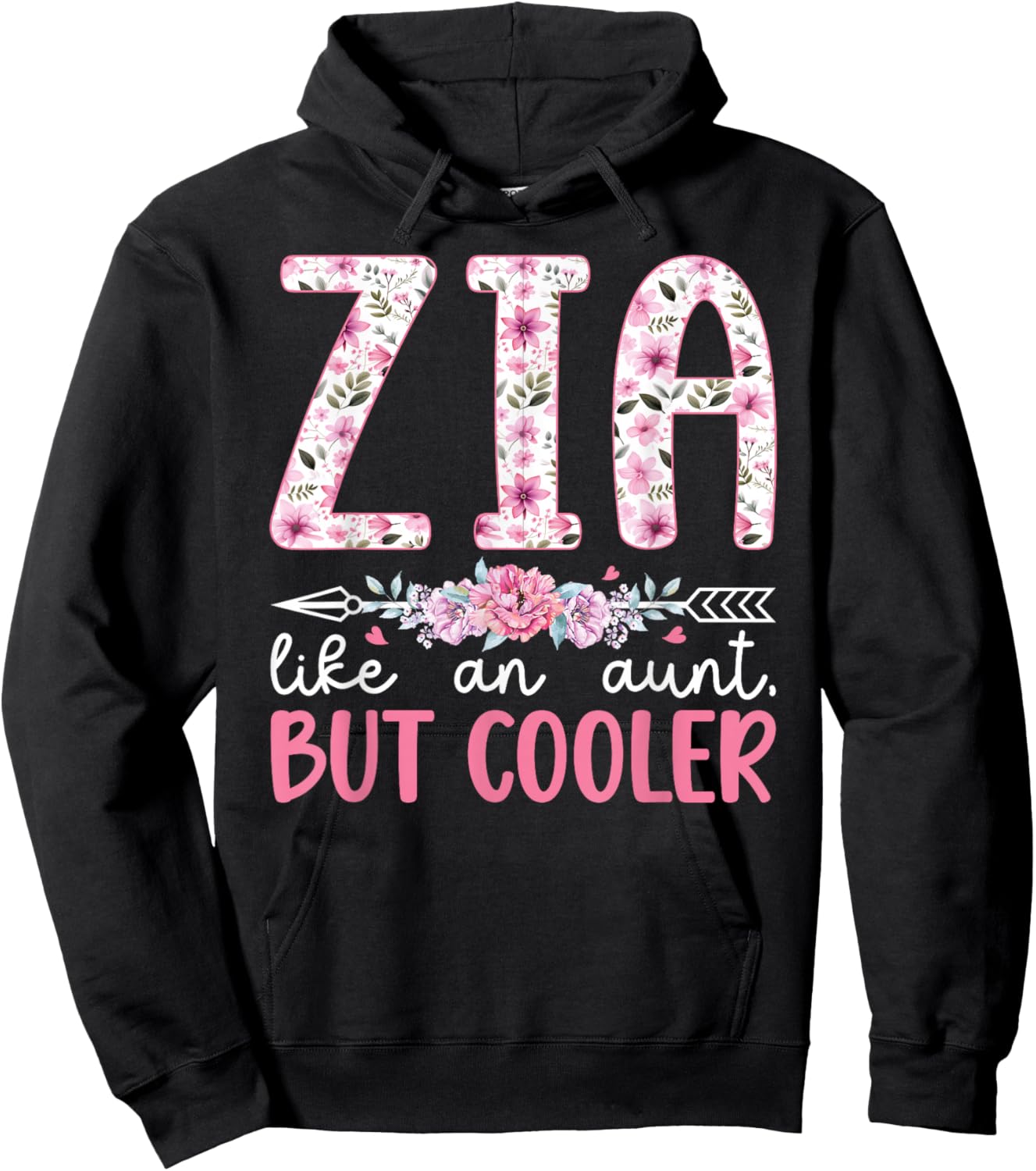 Zia Definition Zia Aunt Italian Aunt Zia Auntie Hoodie - Hoodie | Black