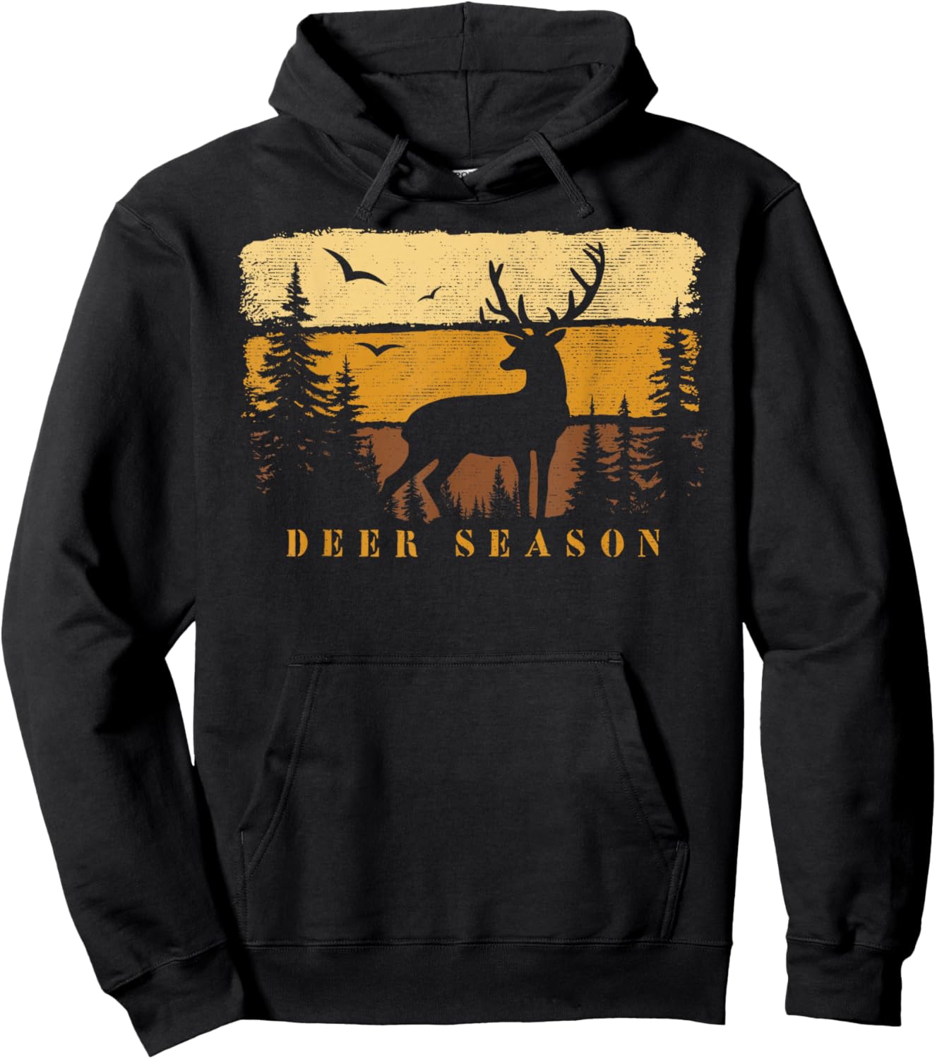 Deer Season 2025 2026 Trendy Graphic Hoodie - Hoodie | Black