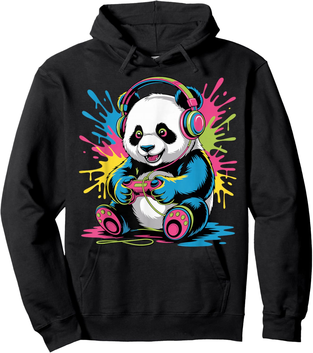 Funny Gamer Panda Video Games Boys Teen Gaming Hoodie - Hoodie | Black