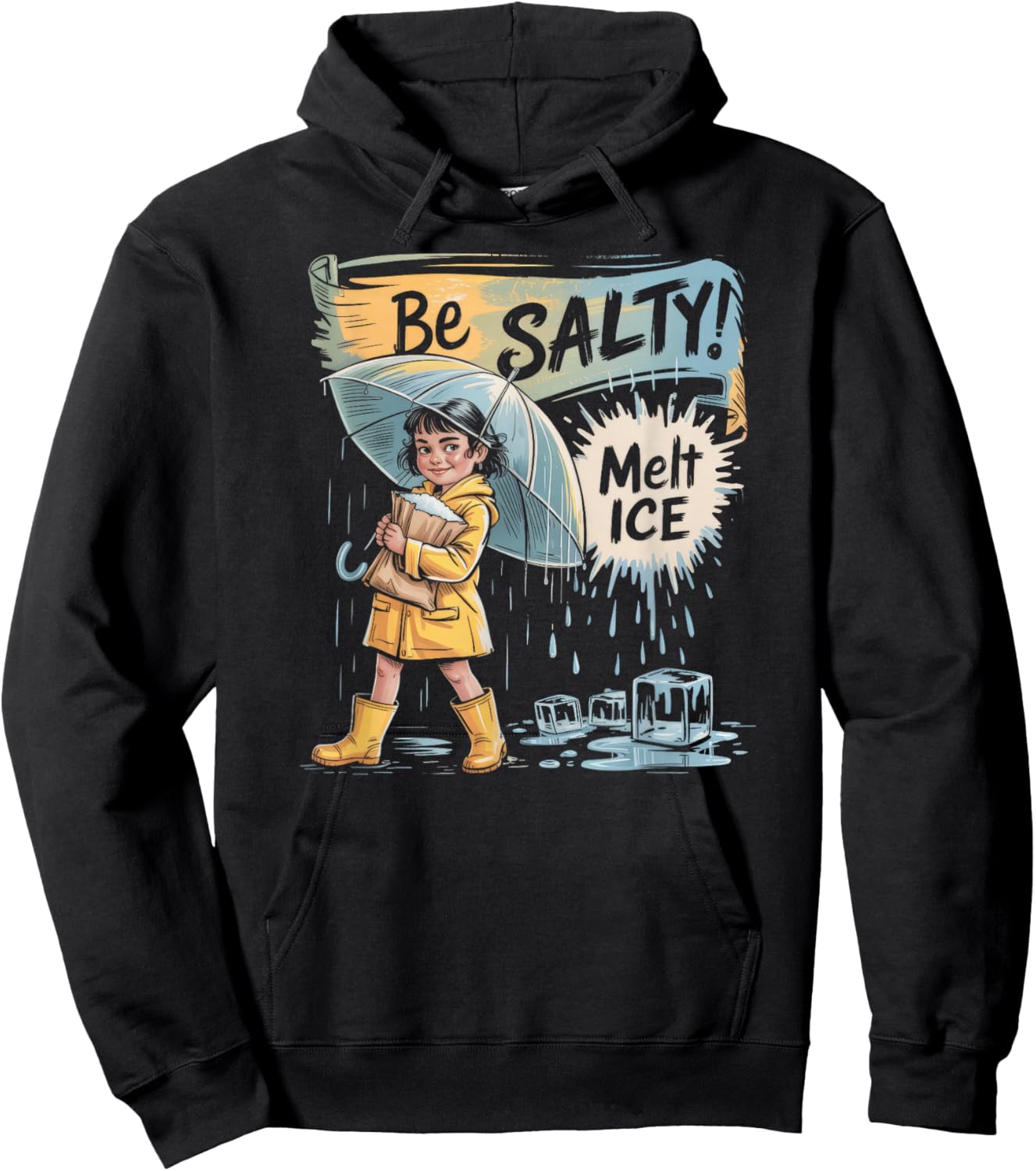Be Salty Melt Ice Hoodie - Hoodie | Black