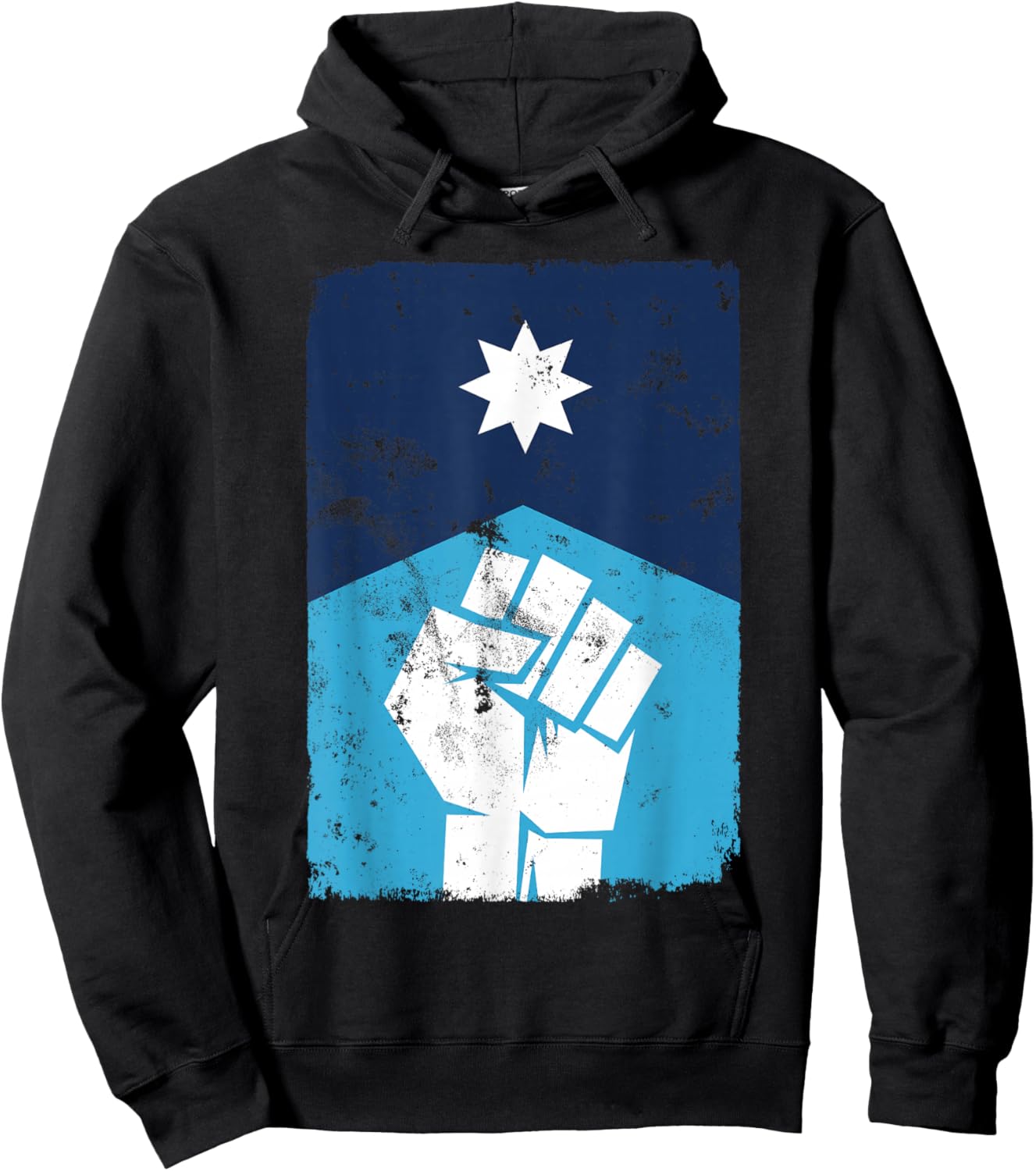 Resist Minnesota Rebel New Flag Distressed Minnesota Resista Hoodie - Hoodie | Black