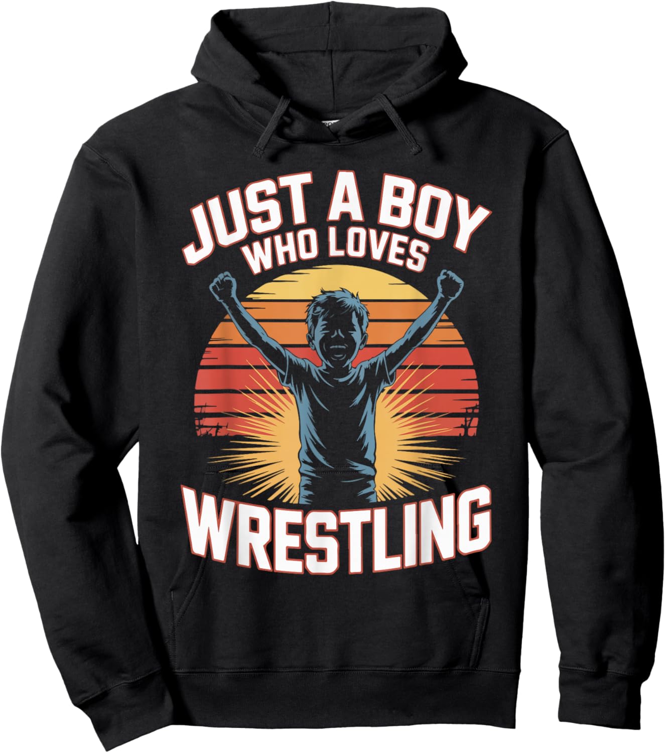 Just A Boy Who Loves Wrestling Hoodie - Hoodie | Black