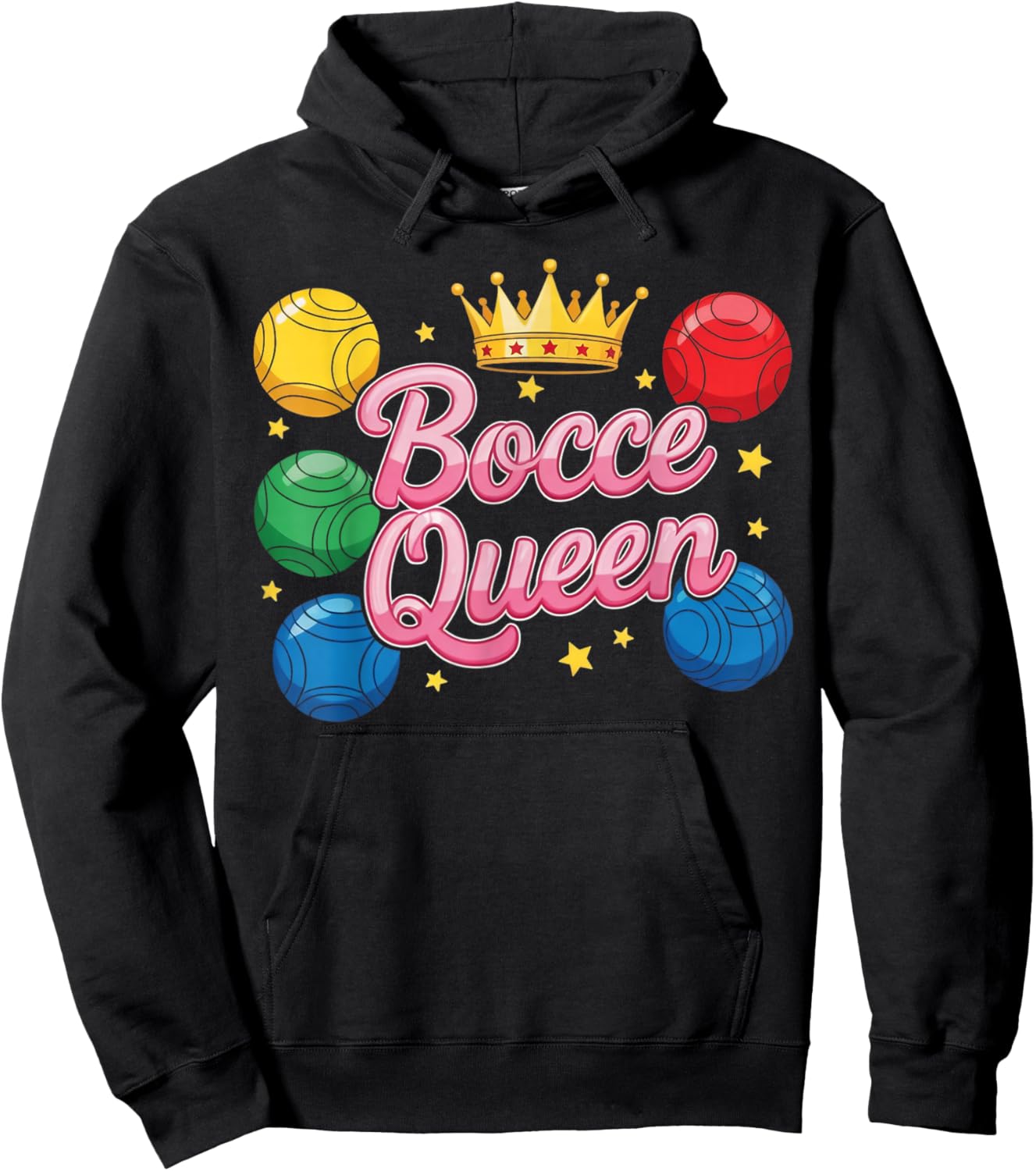 Bocce Queen Bocce Player Boccia Italy Boules Bocce Hoodie - Hoodie | Black