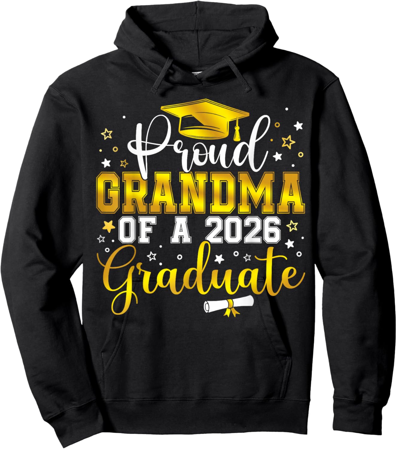 Proud Grandma of a Class of 2026 Graduate Senior Graduation Hoodie - Hoodie | Black
