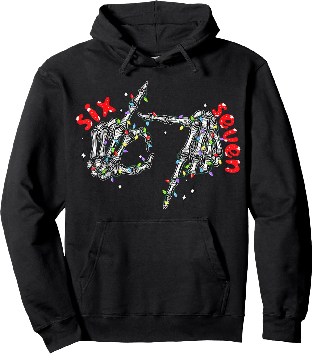 67 Meme Six Seven for Kids Women Men Boys Girls Christmas Hoodie - Hoodie | Black