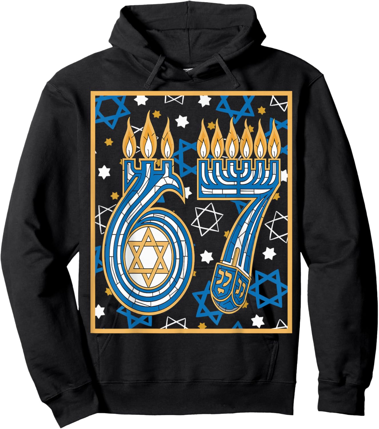 67 Hanukkah Hoodie - Hoodie | Black