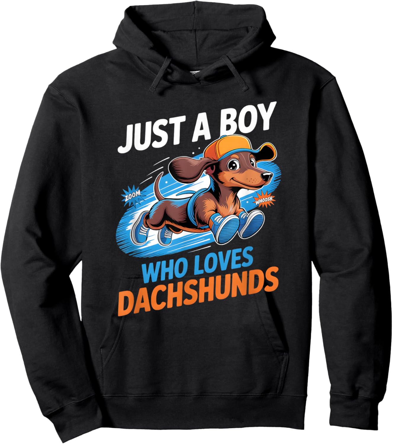 Boys Dachshund Hoodie - Hoodie | Black