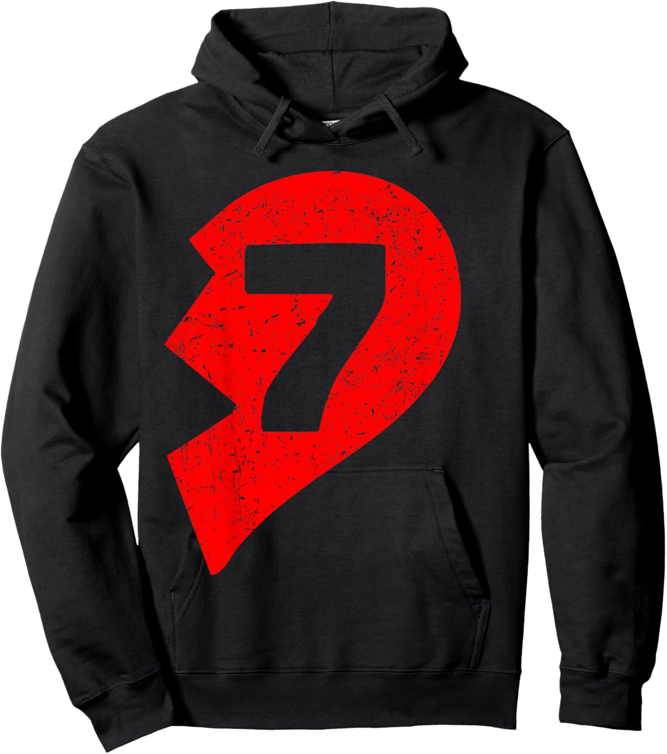 Number 7 Funny Matching Couple Friends Valentines Heart 67 Hoodie - Hoodie | Black