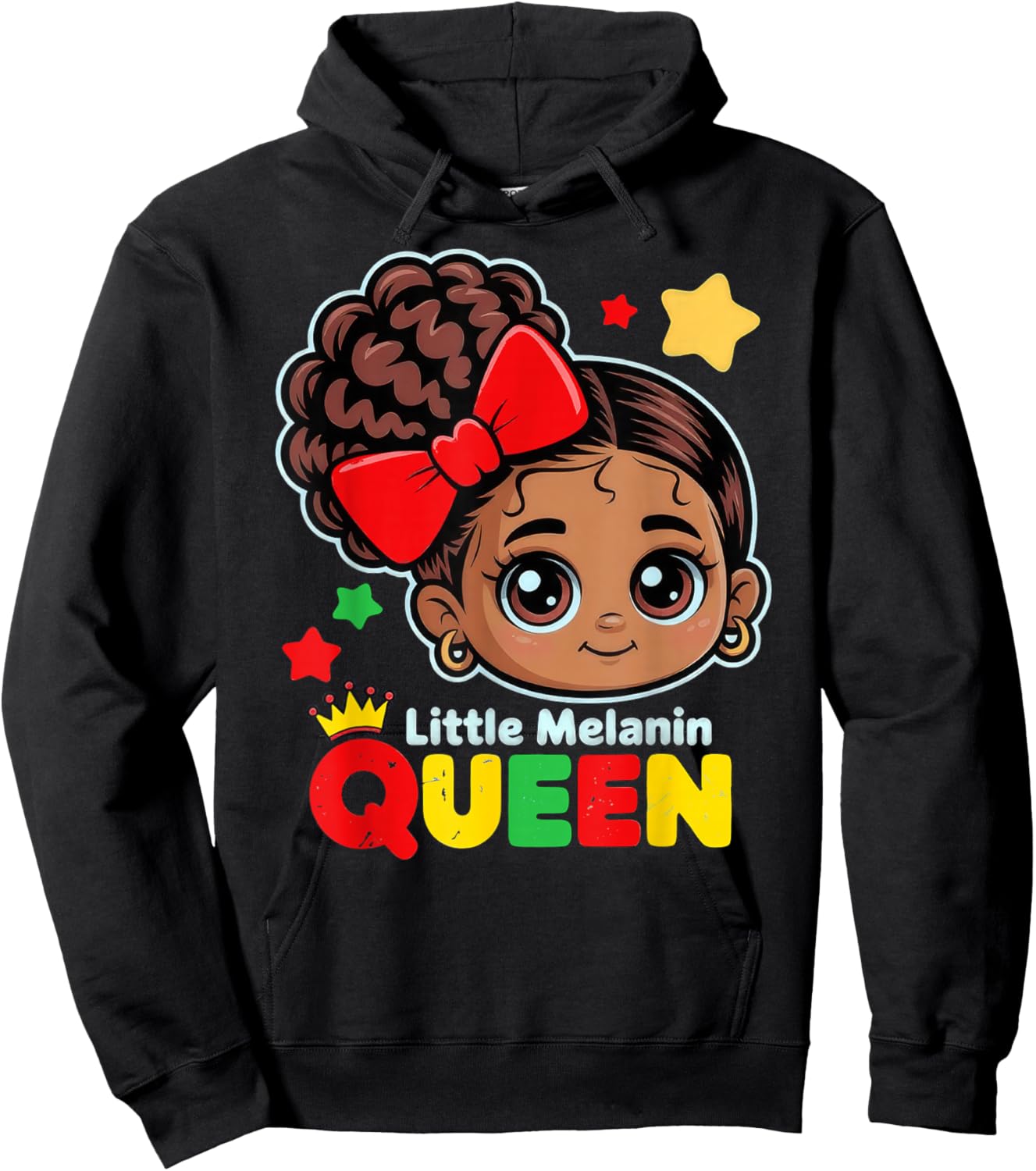 Little Melanin Queen Black History Month BLM African Girls Hoodie - Hoodie | Black