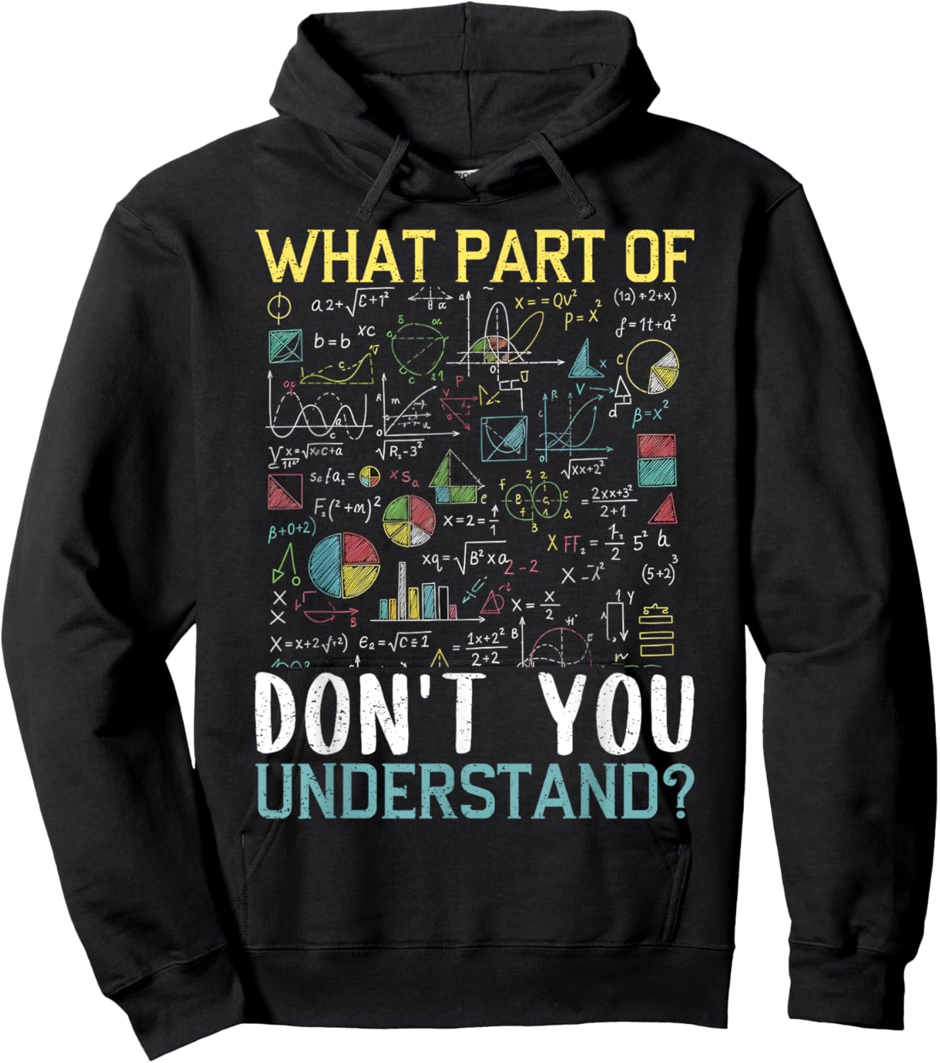 Funny Math Teacher Joke What Part of Don't You Understand Hoodie - Hoodie | Black