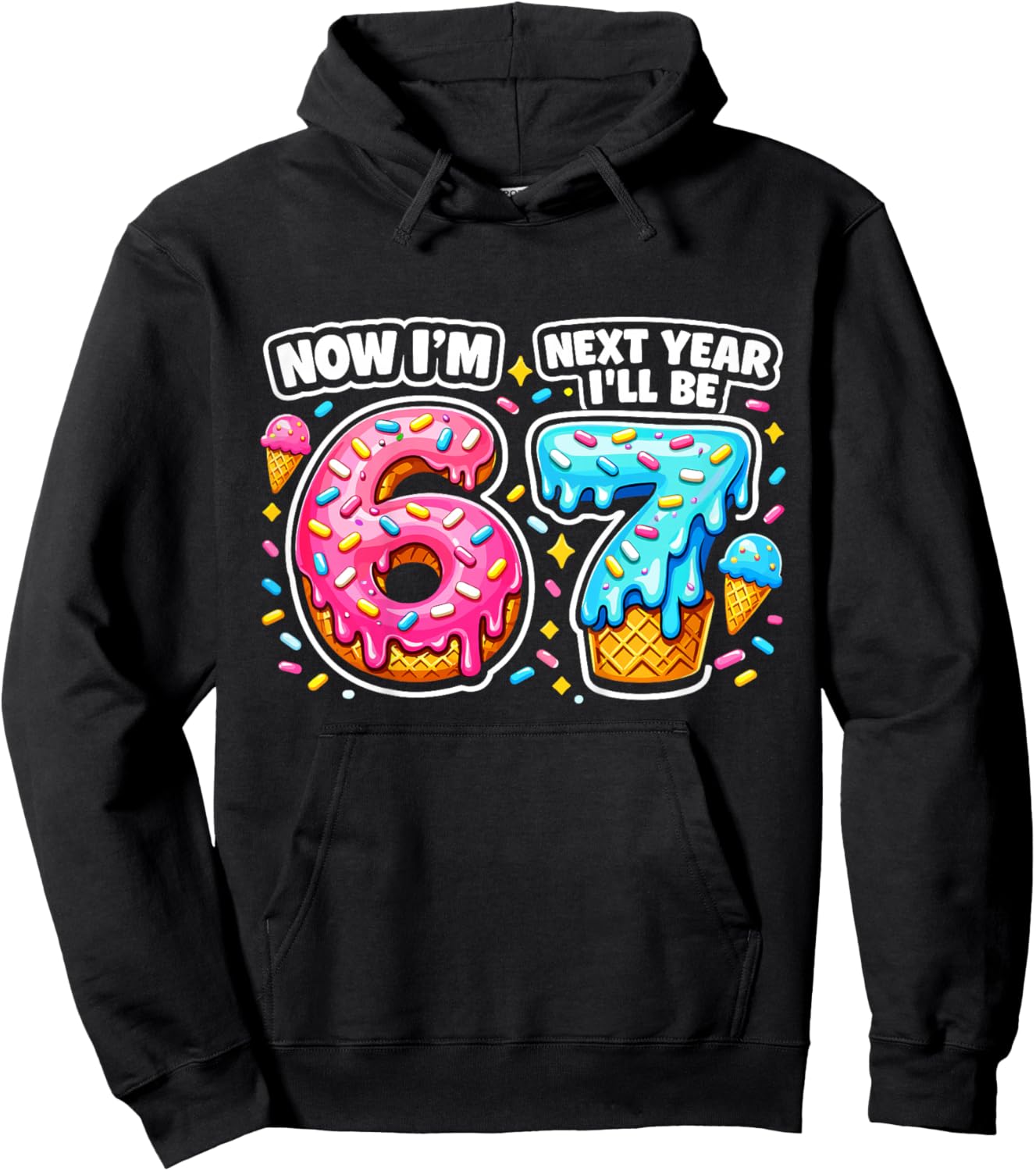 6 Year Old Birthday Boys Kids Now I'm 6 Next Year I'll be 7 Hoodie - Hoodie | Black
