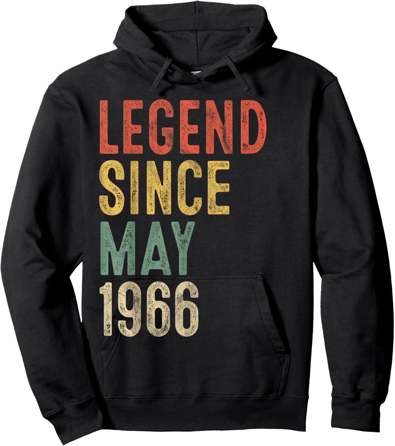 Legend May 1966 60th Birthday Men Women 60 Year Old Hoodie - Hoodie | Black