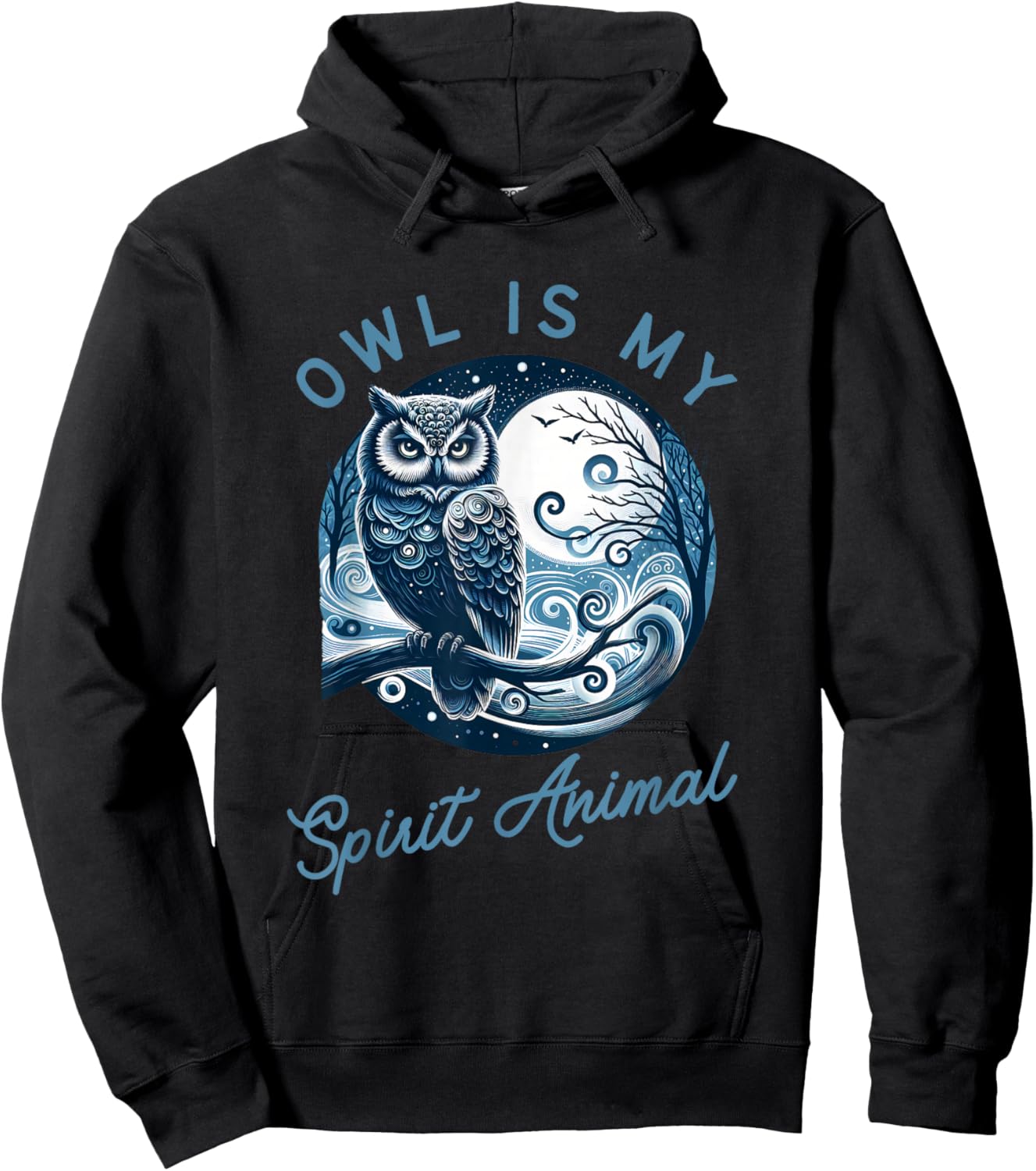 Owl is My Spirit Animal Apparel for Wisdom Seekers Hoodie - Hoodie | Black