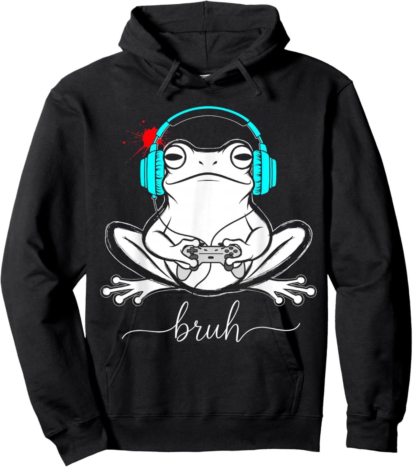 Gaming Japanese Style Shirt Boys, Funny Gamer Frog Hoodie - Hoodie | Black