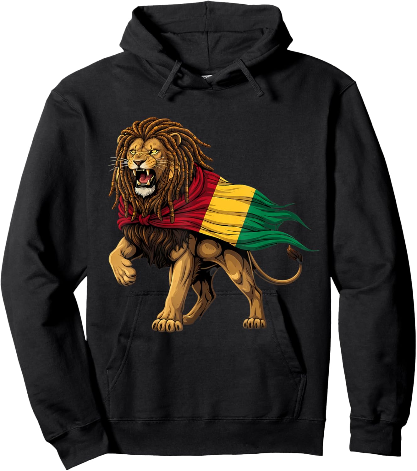 Jamaican Lion of Judah Rastafari Roots Rasta Reggae Music Hoodie - Hoodie | Black