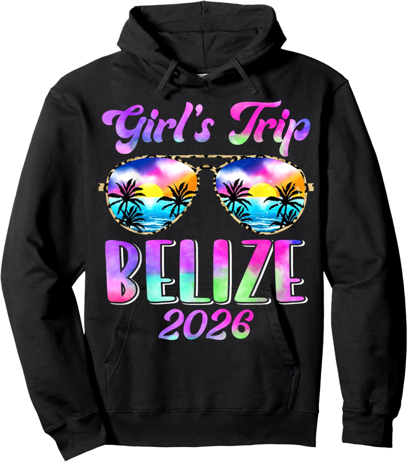 Girl’s Trip Belize 2026 Summer Beach Weekend Vacation Women Hoodie - Hoodie | Black