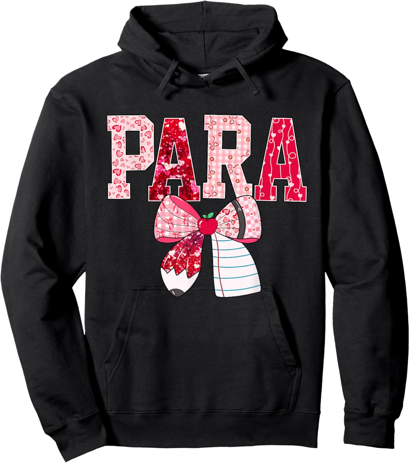 Valentine para Teacher Love Classroom Design Hoodie - Hoodie | Black