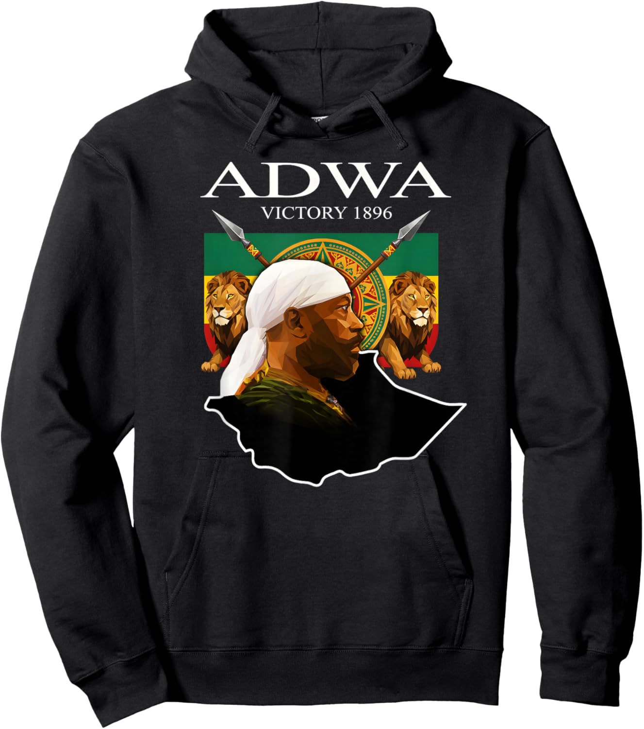 Adwa Victory Day 1896 Hoodie - Hoodie | Black