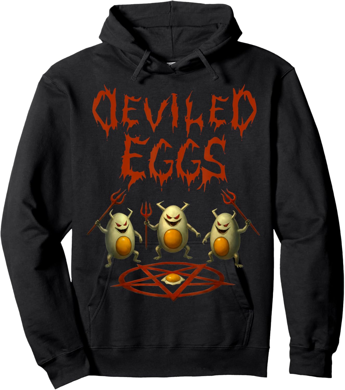 Deviled Eggs Eggsorcism Thanksgiving Dinner Eggsorcist Pun Hoodie - Hoodie | Black