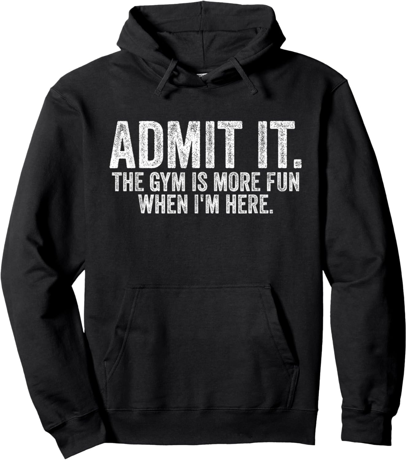 Funny Gym Shirt The Gym is More Fun When I'm Here Fitness Hoodie - Hoodie | Black