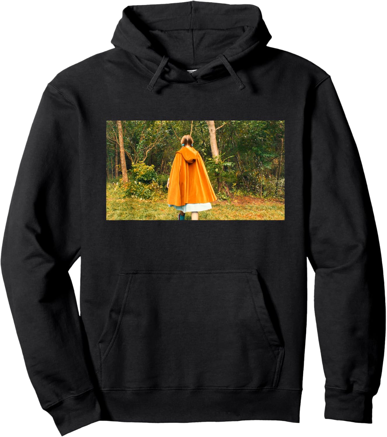 Stranger Things Holly Wheeler Orange Cape Into The Forest Hoodie - Hoodie | Black