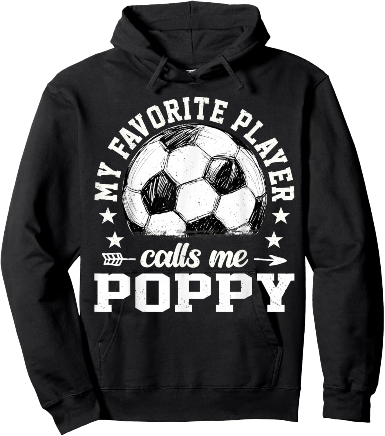 Soccer Player My Favorite Player Calls Me Poppy Hoodie - Hoodie | Black